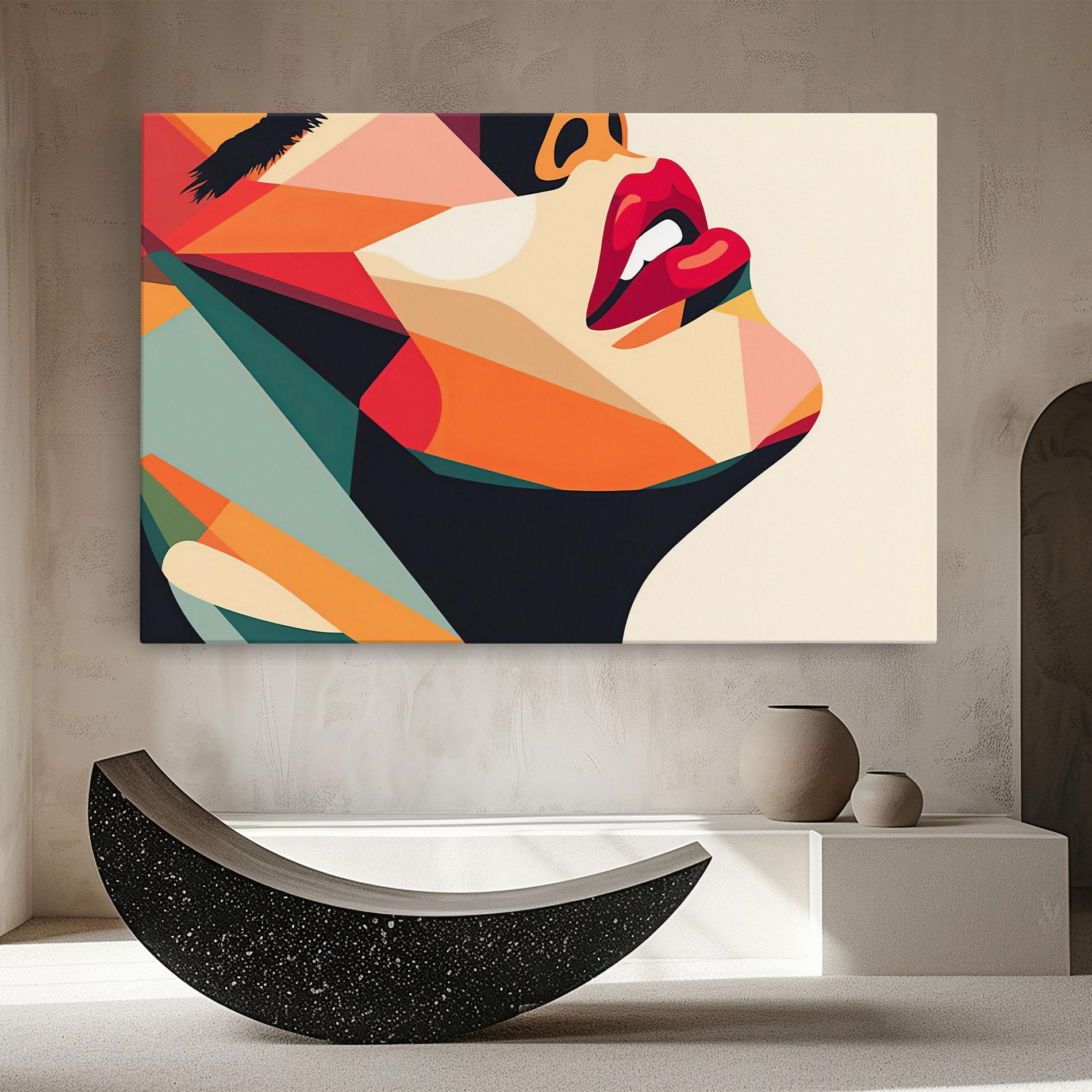 Obraz na Płótnie Abstract Lips mockup 8