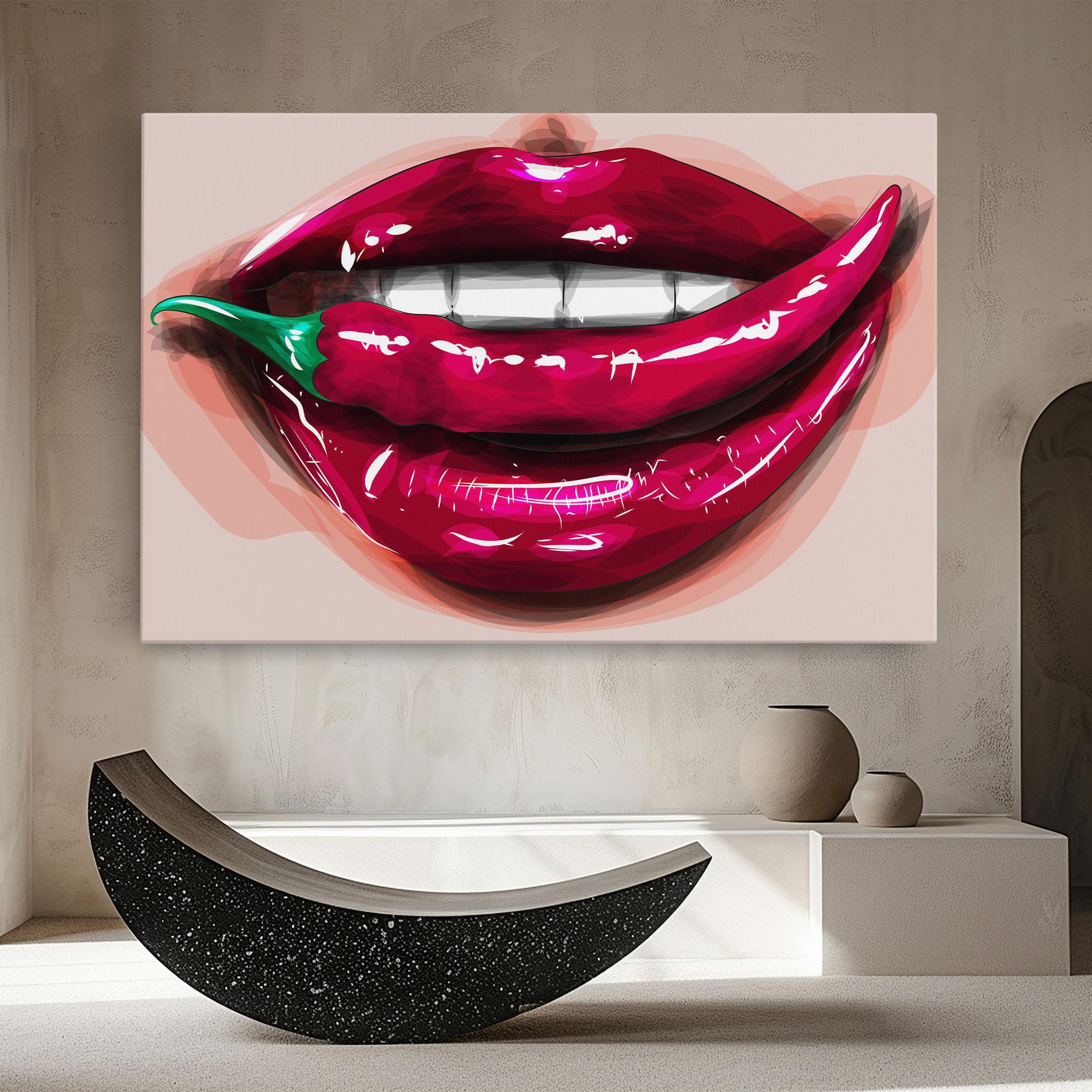 Obraz na Płótnie Chilli Lips mockup 8