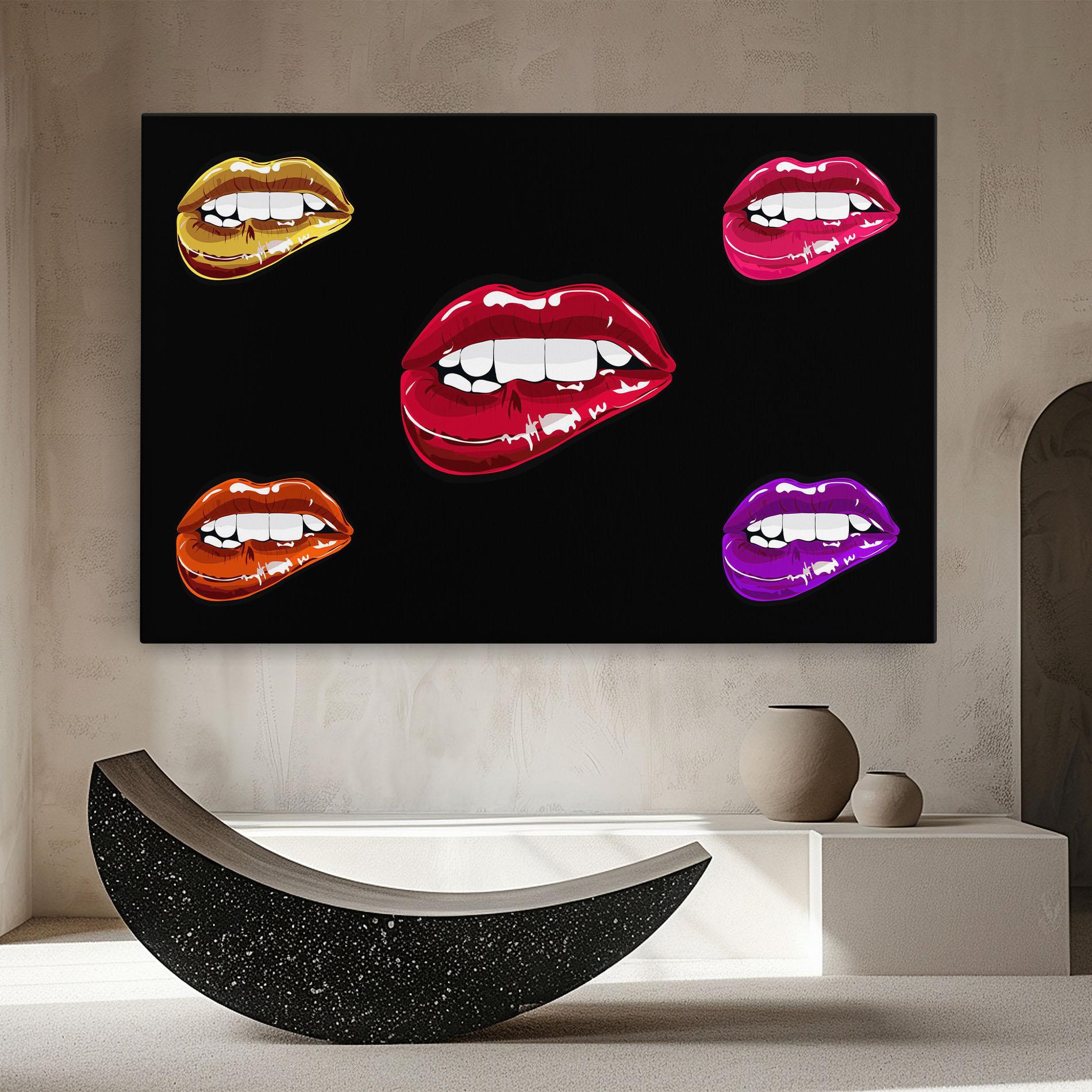 Obraz na Płótnie Mix Color Lips mockup 8