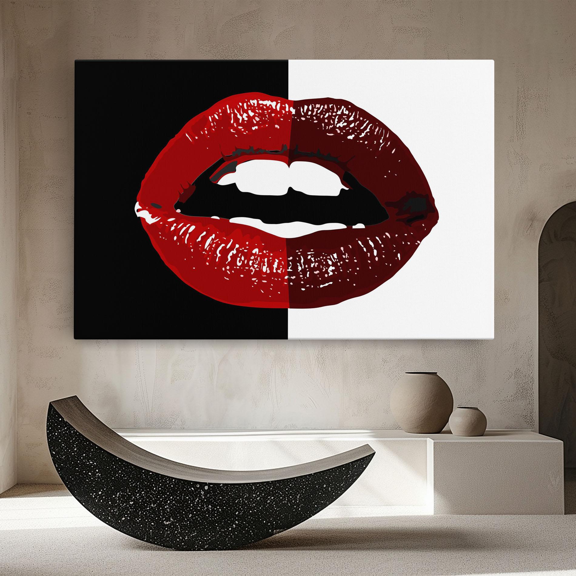 Obraz na Płótnie Red Shade Lips mockup 8