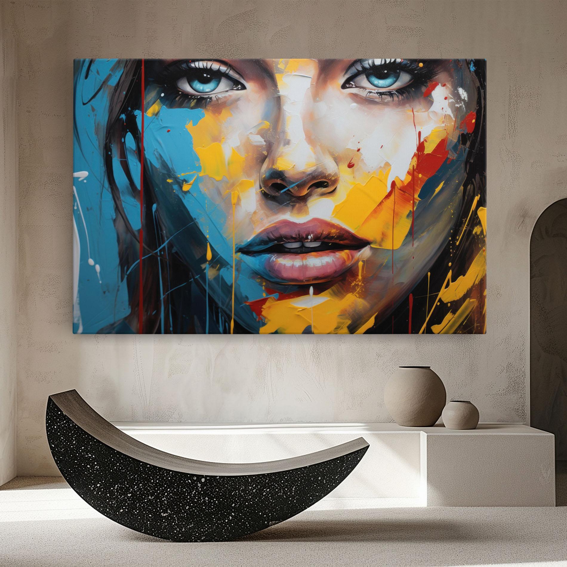 Obraz na Płótnie Woman Abstract Lips mockup 8