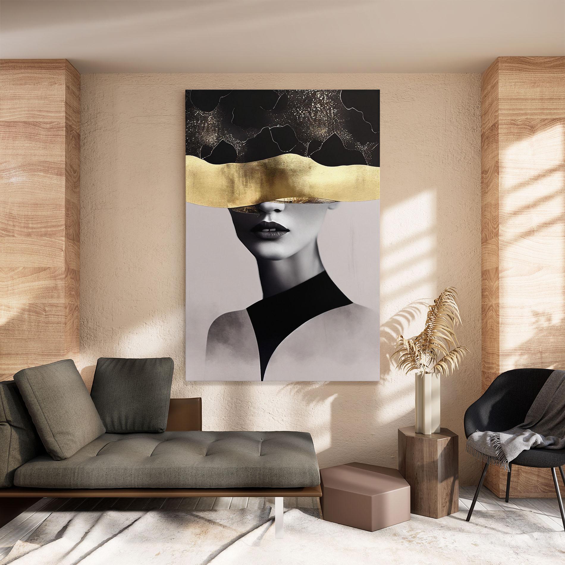 Obraz na Płótnie Grey Lips mockup 8