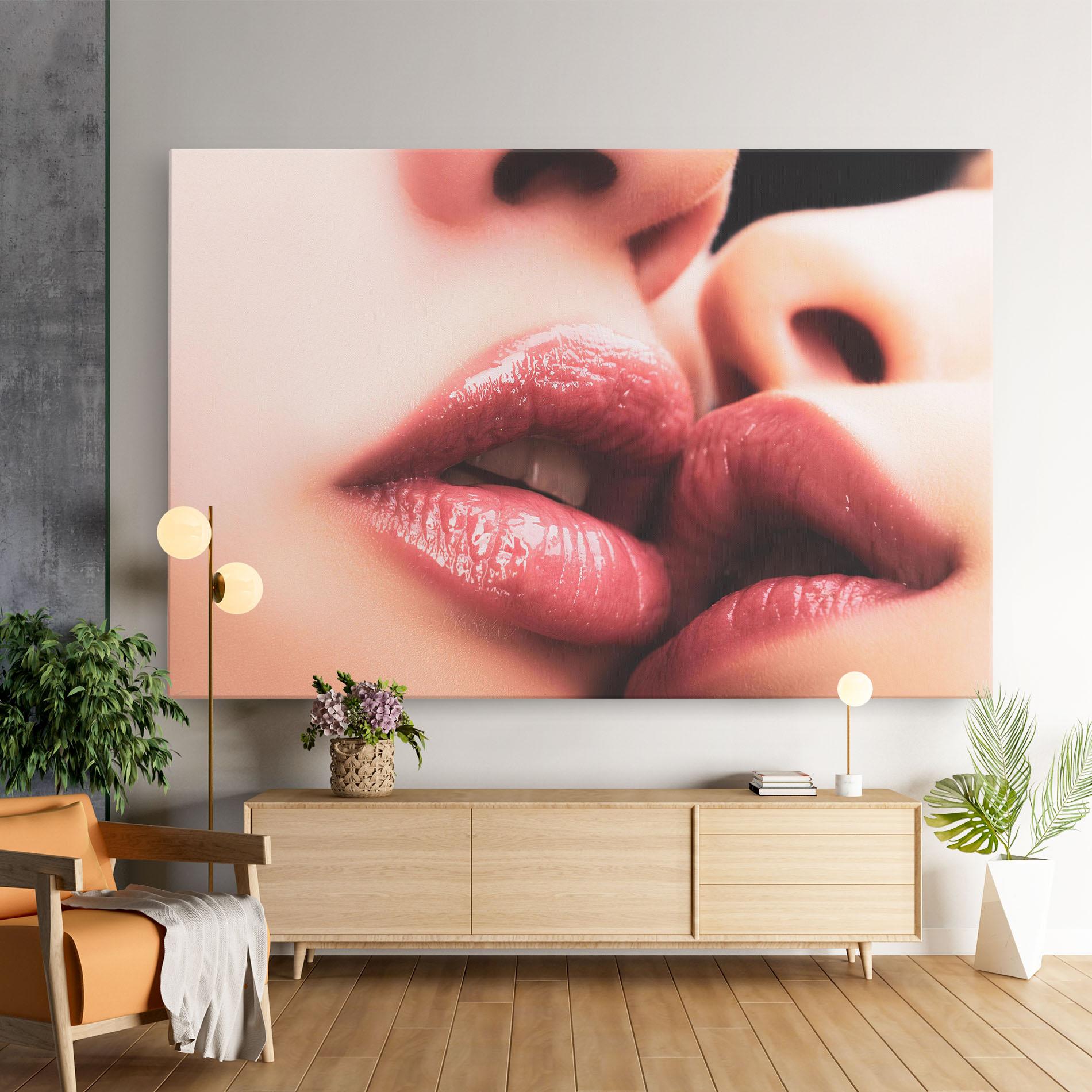 Obraz na Płótnie Beautiful Lips mockup 9