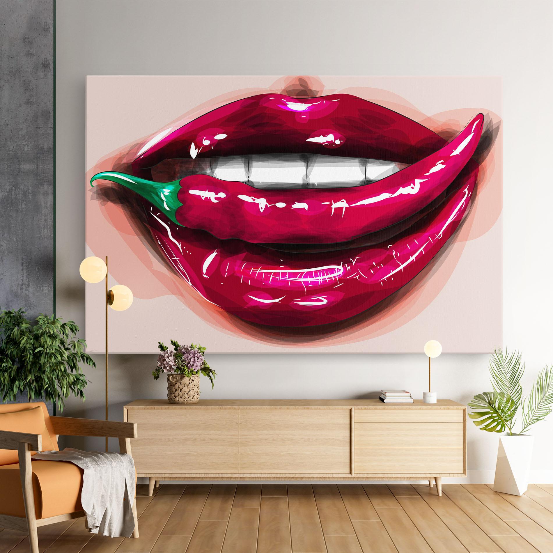 Obraz na Płótnie Chilli Lips mockup 9