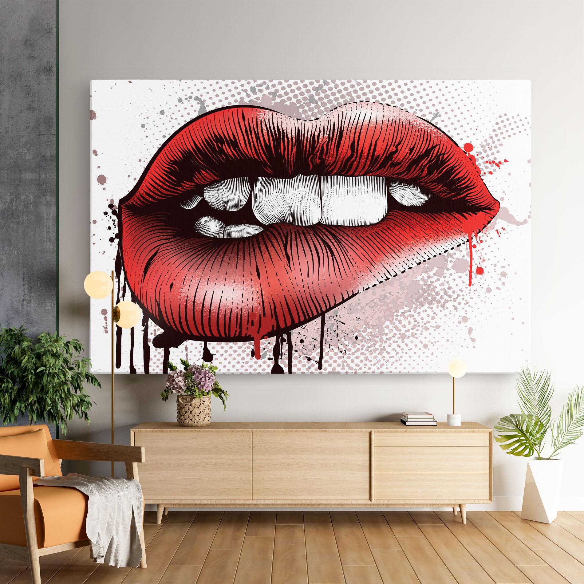 Obraz na Płótnie Lips Pop Artistic mockup 9
