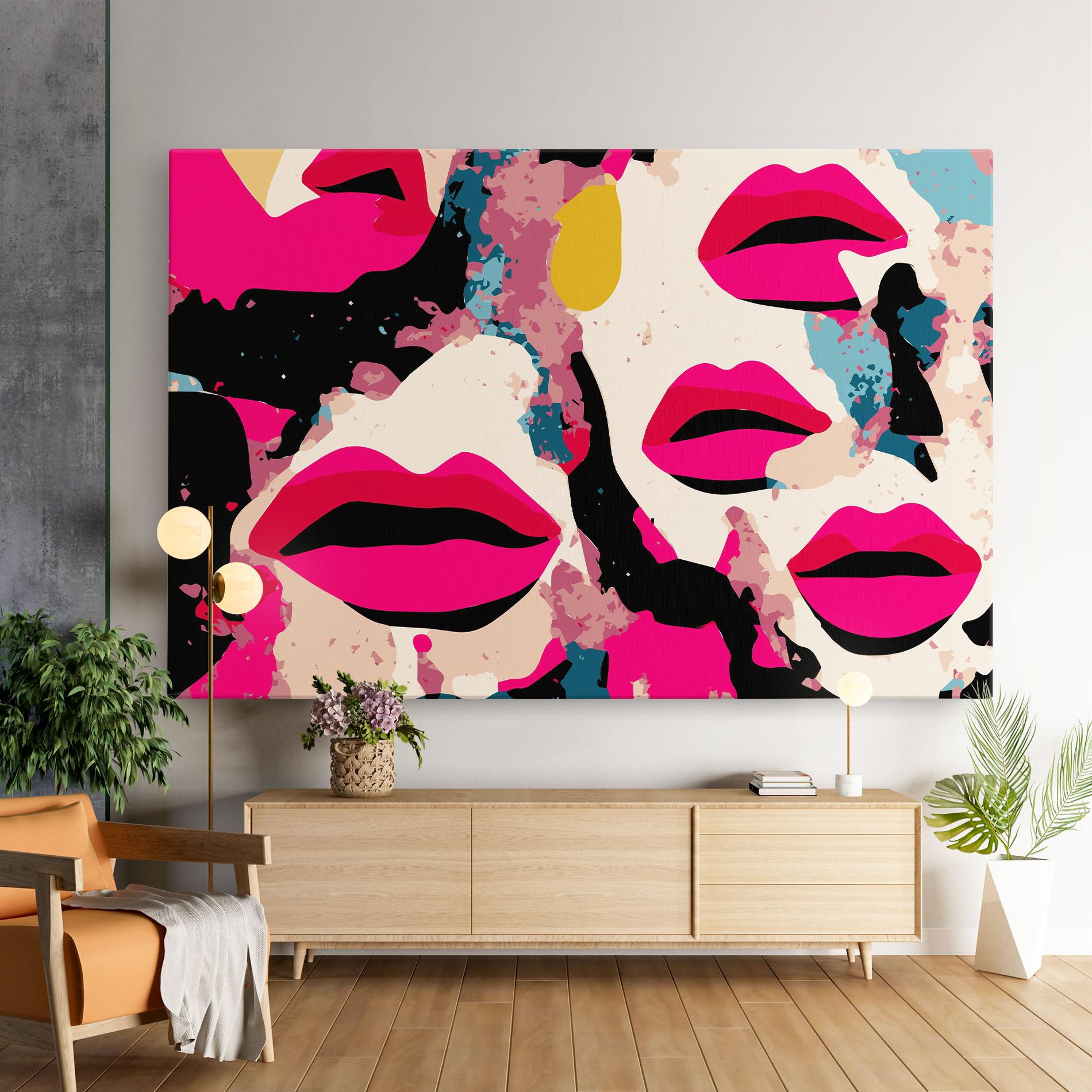 Obraz na Płótnie Pink Lips mockup 9