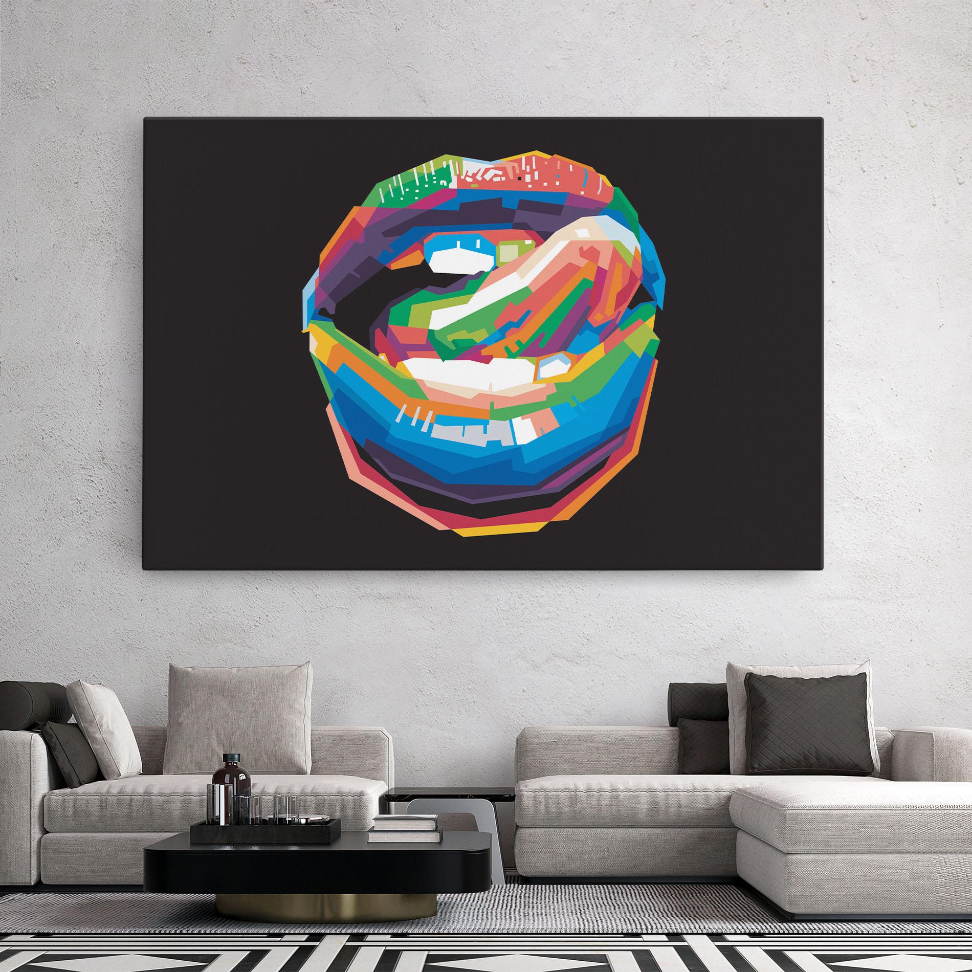 Obraz na Płótnie Lips Toungue mockup 2