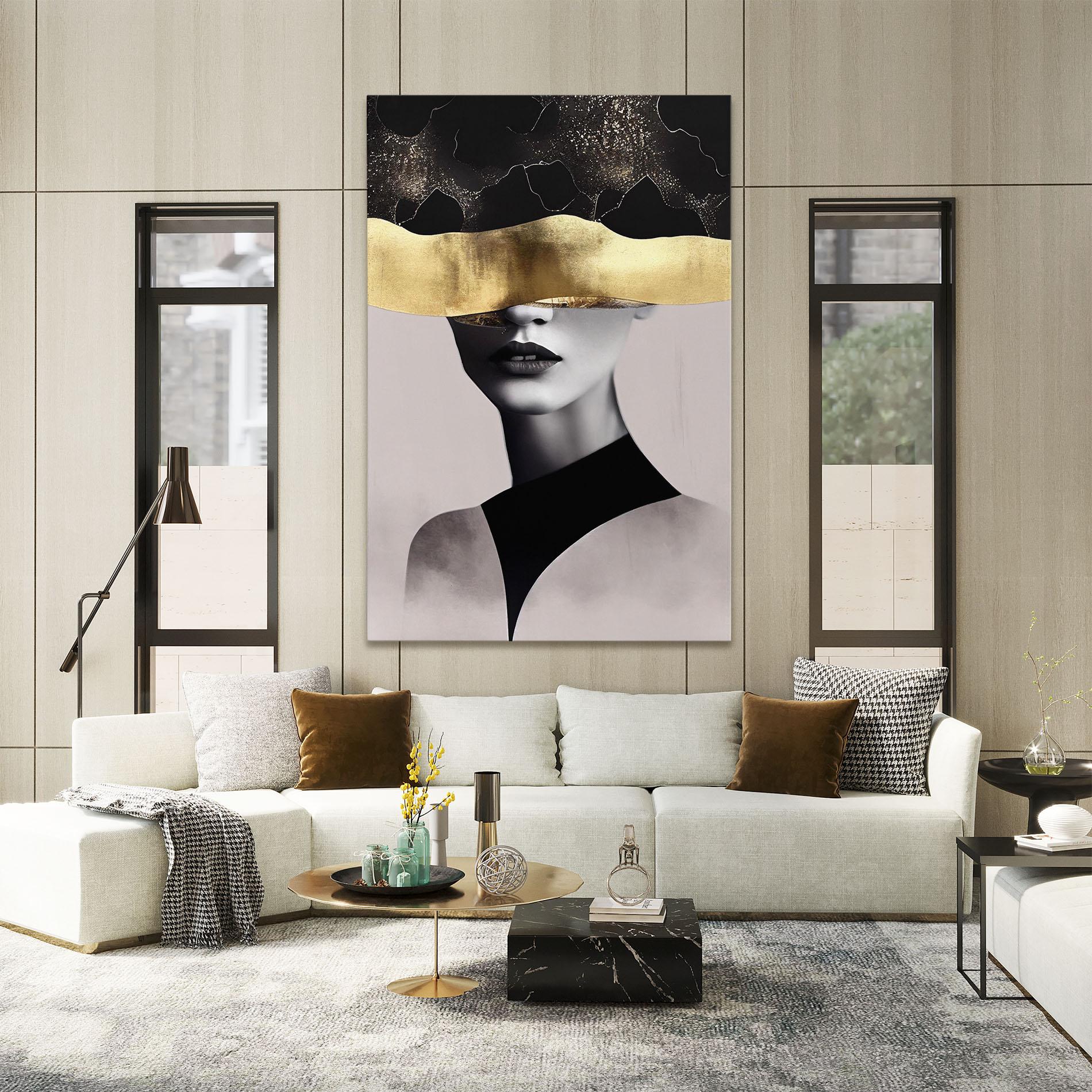 Obraz na Płótnie Grey Lips mockup 2