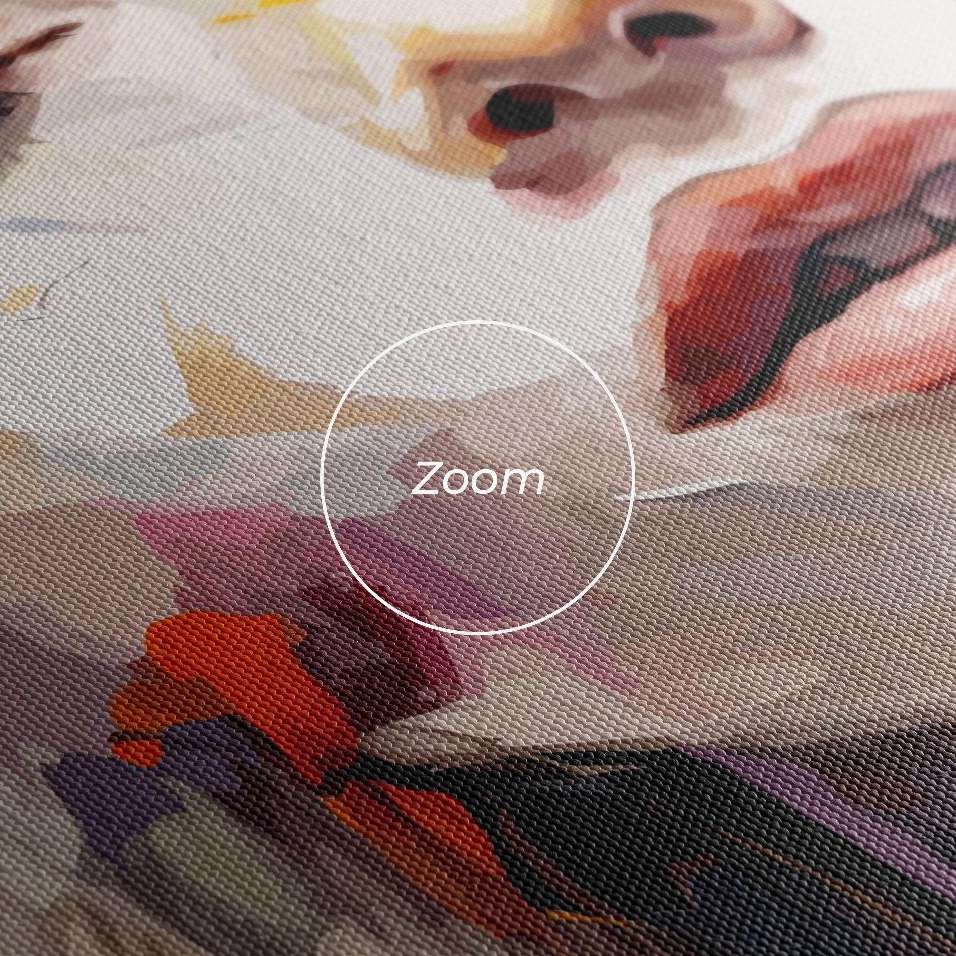 Obraz na Płótnie Oil Flower Portrait mockup 3