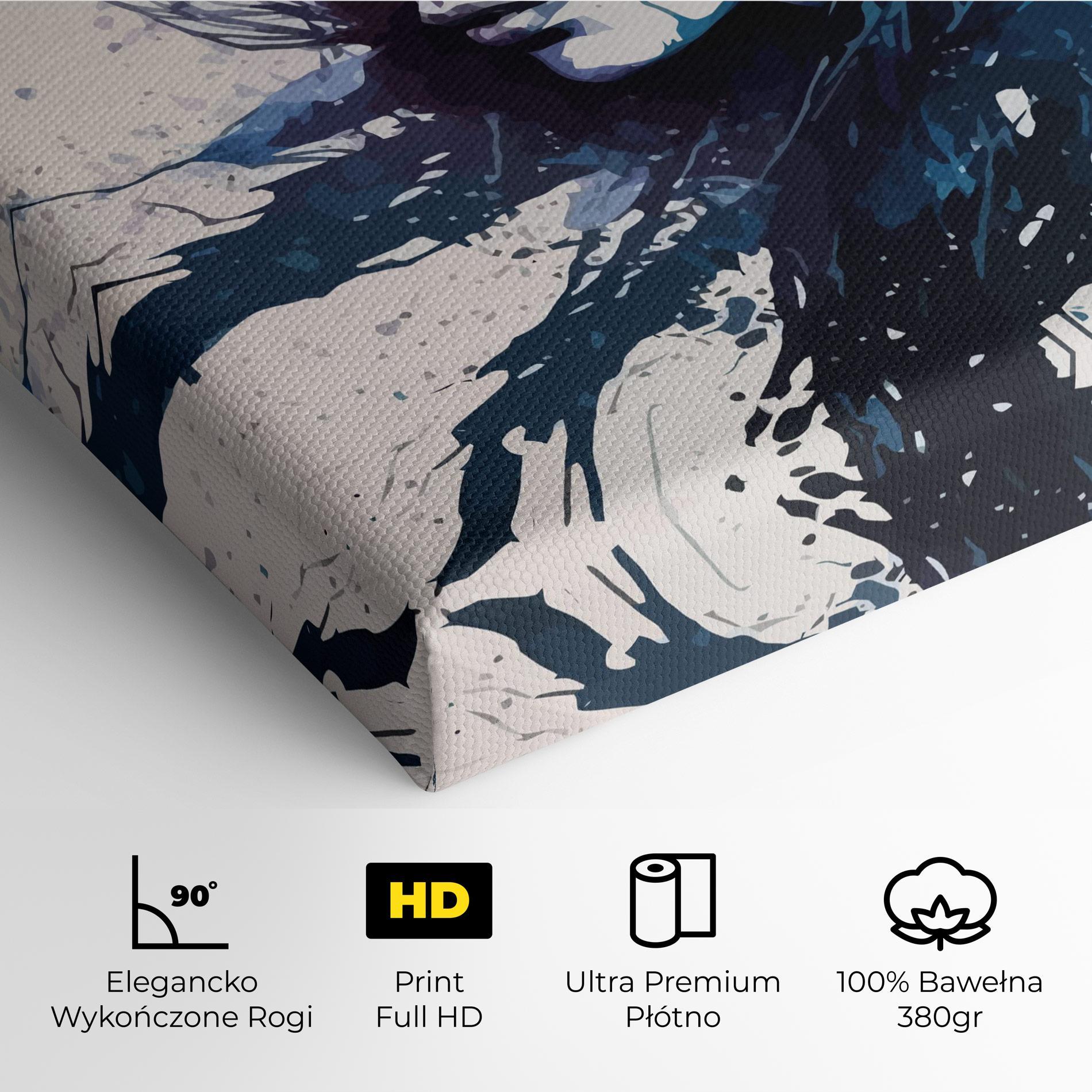 Obraz na Płótnie Blue Hair Portrait mockup 4