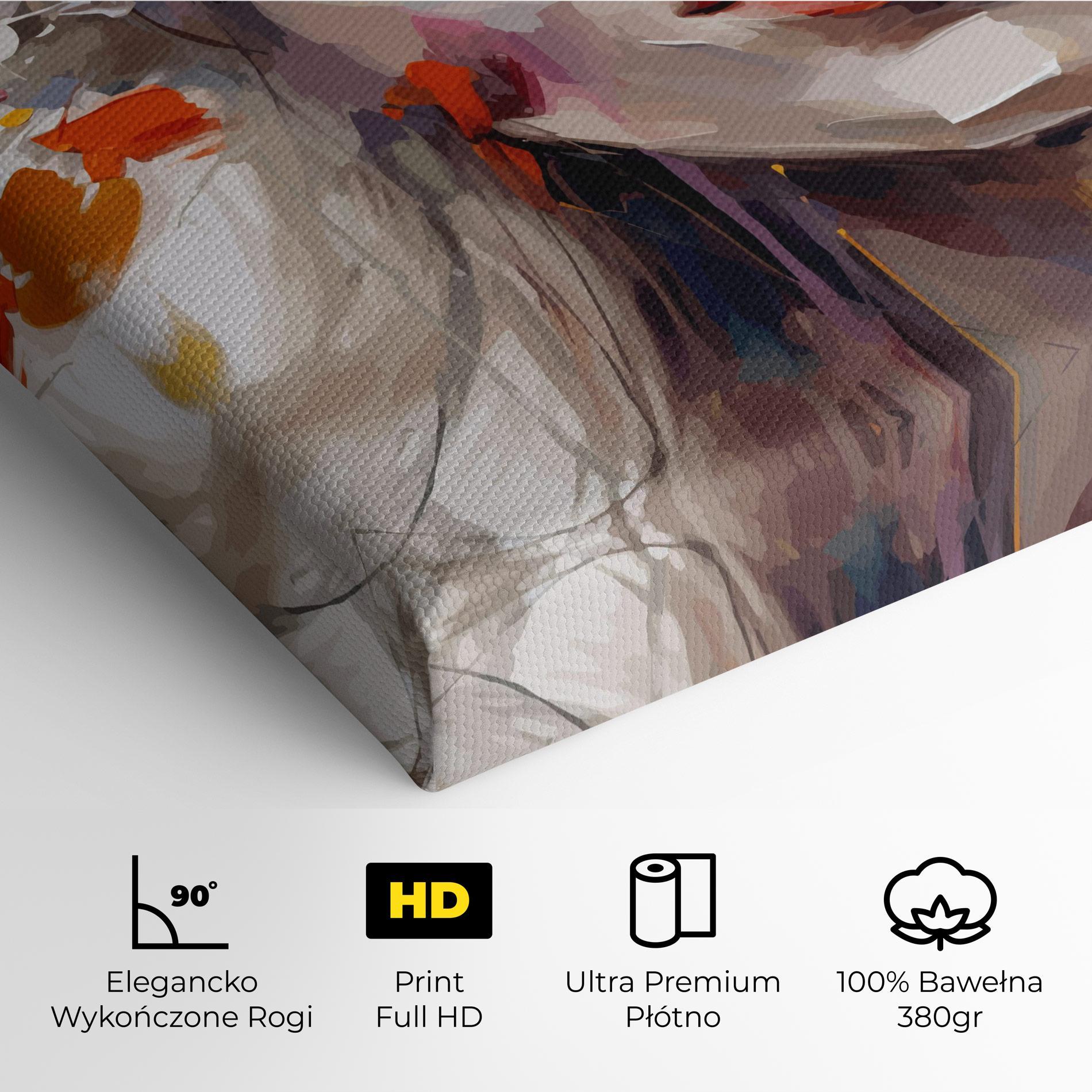 Obraz na Płótnie Oil Flower Portrait mockup 4