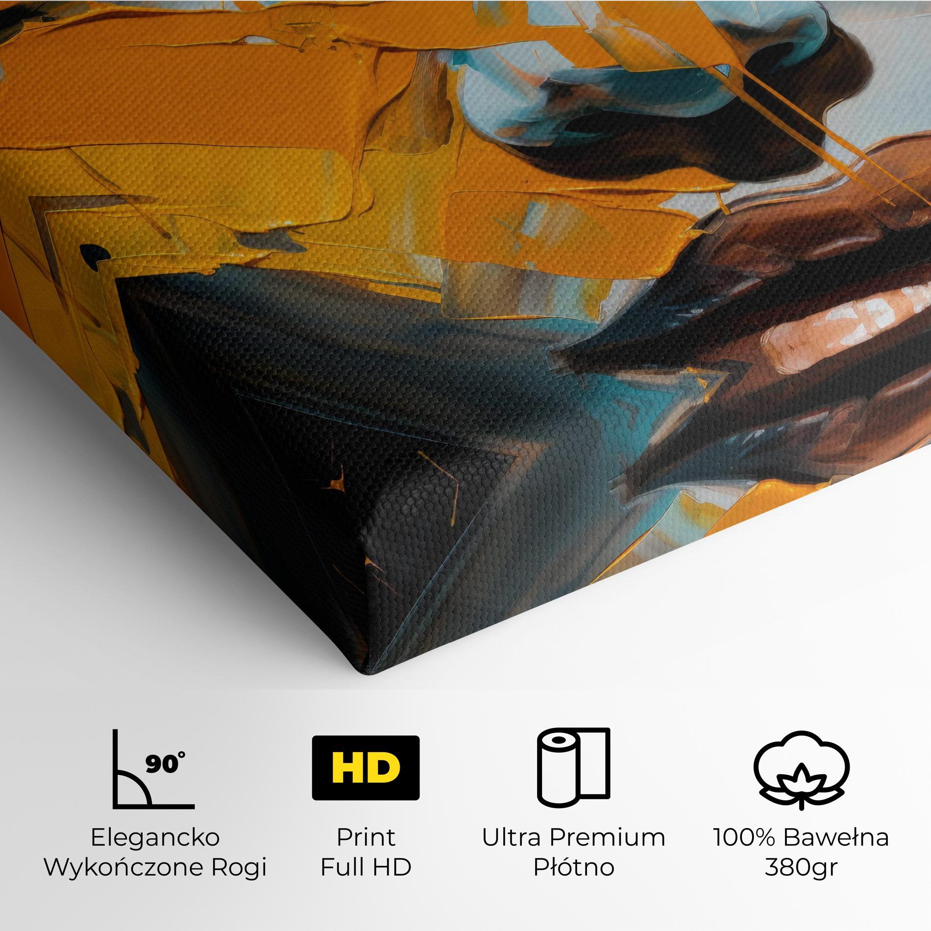 Obraz na Płótnie Orange Paint Portrait mockup 4