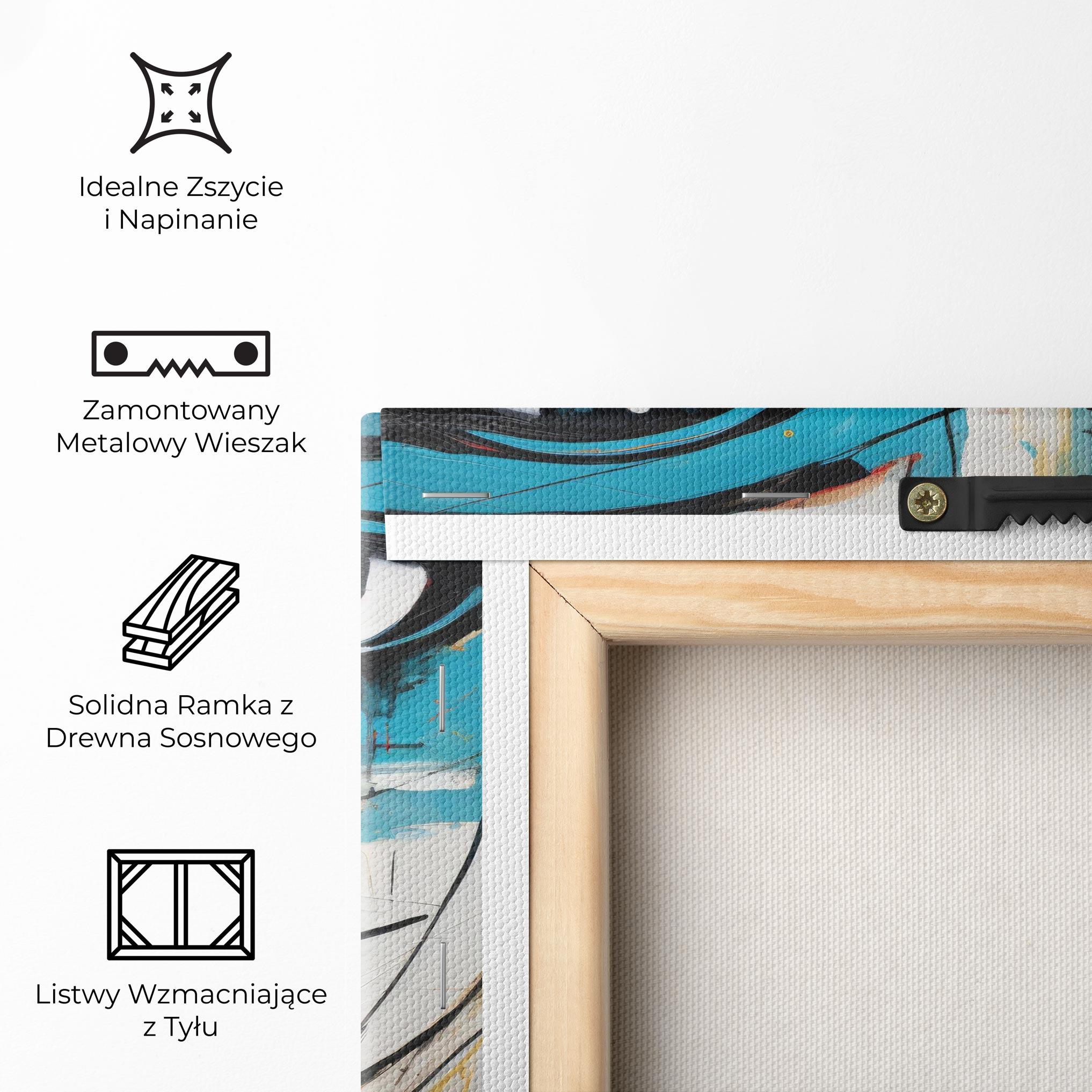 Obraz na Płótnie Abstract Drawing Portret mockup 5