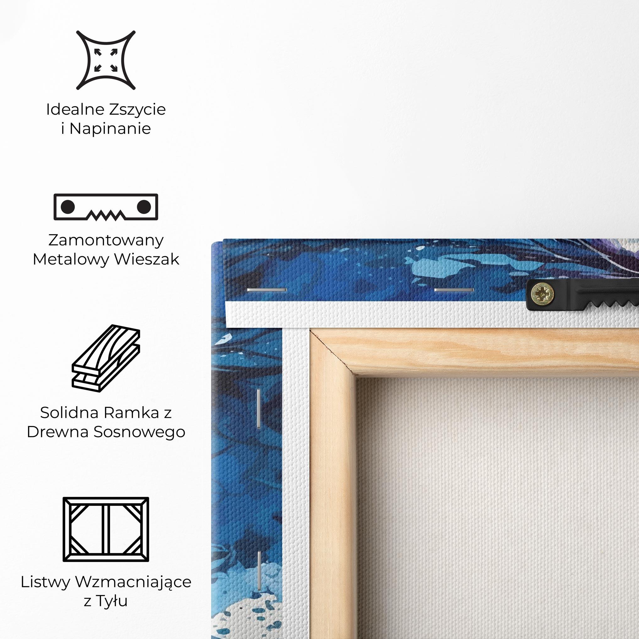 Obraz na Płótnie Blue Hair Portrait mockup 5