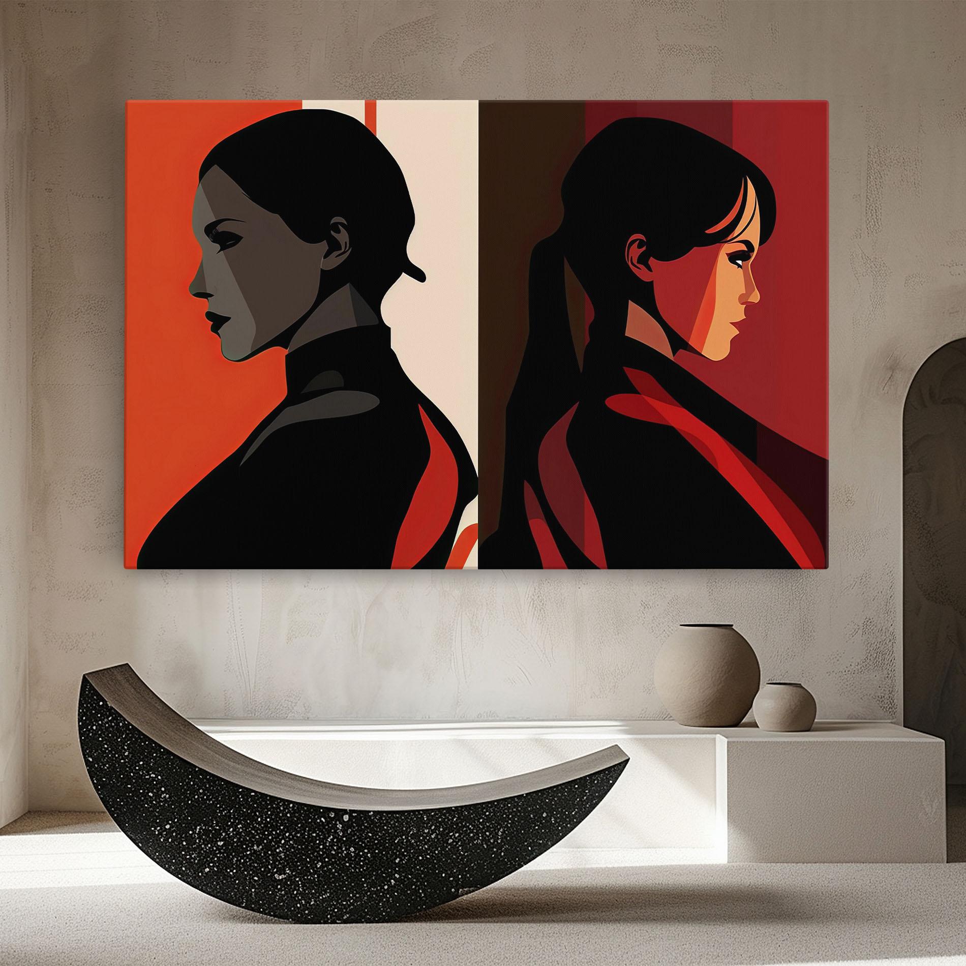 Obraz na Płótnie Graphical Portrait mockup 8