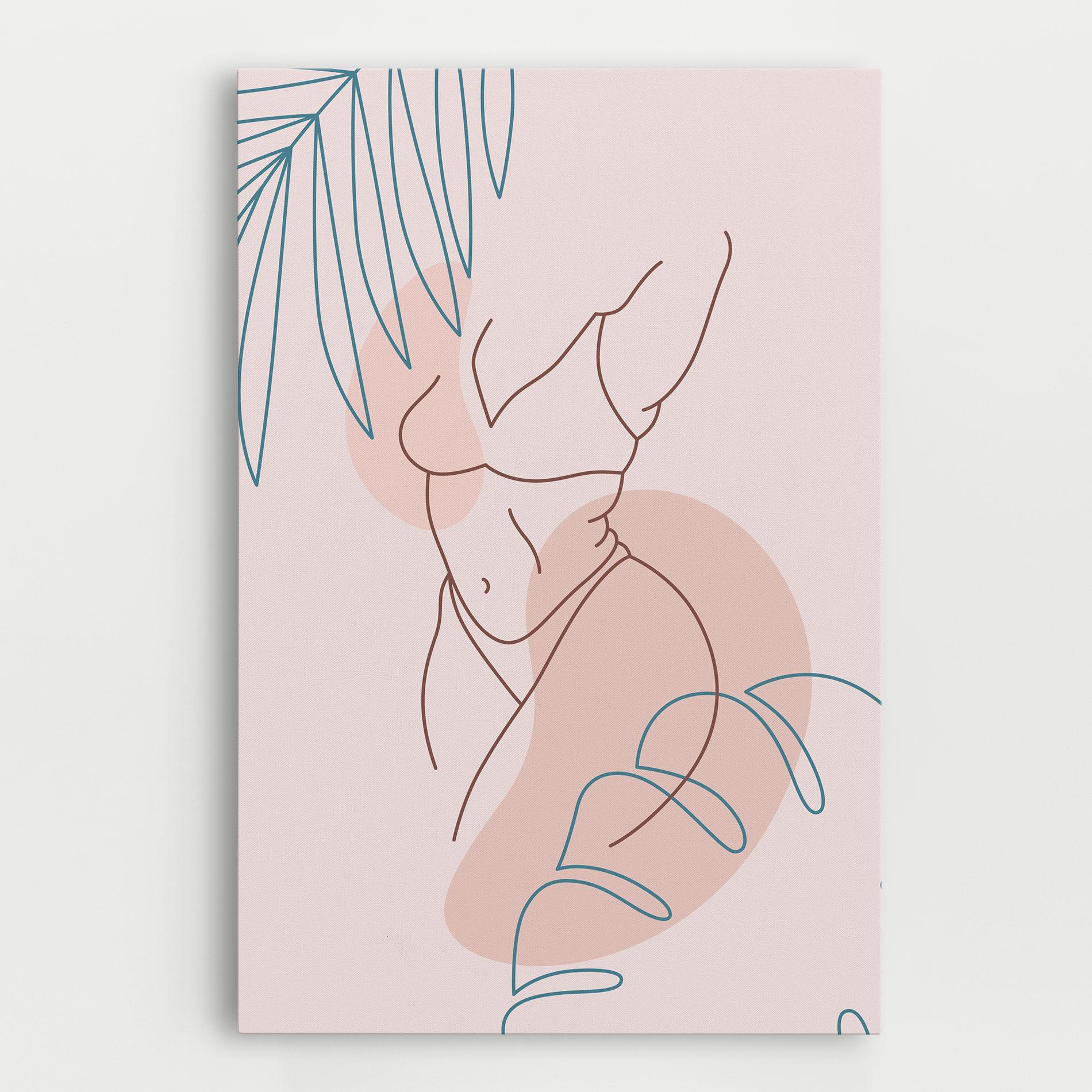 Obraz na Płótnie Body Line Leaf mockup 0