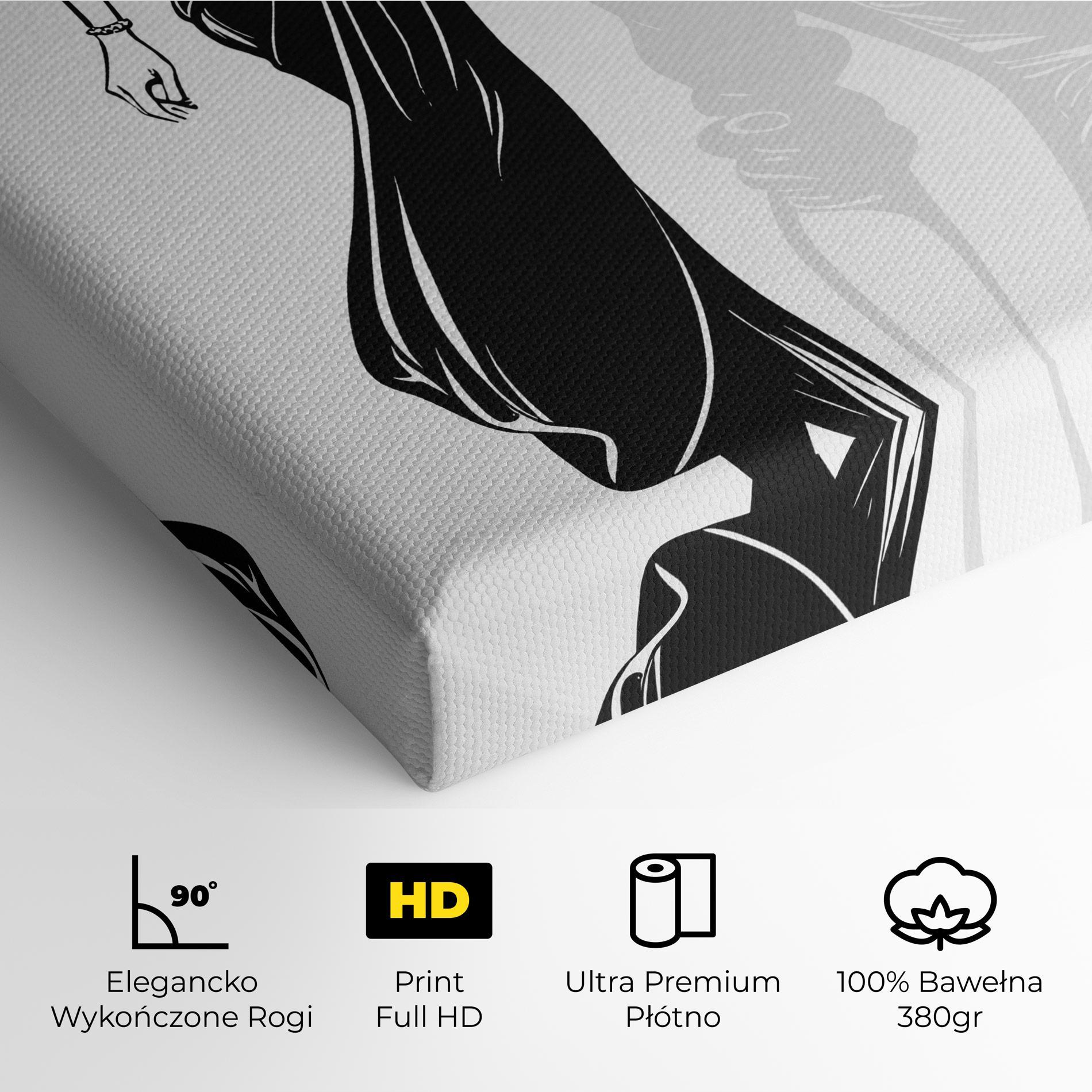 Obraz na Płótnie Lady Shilouette mockup 4