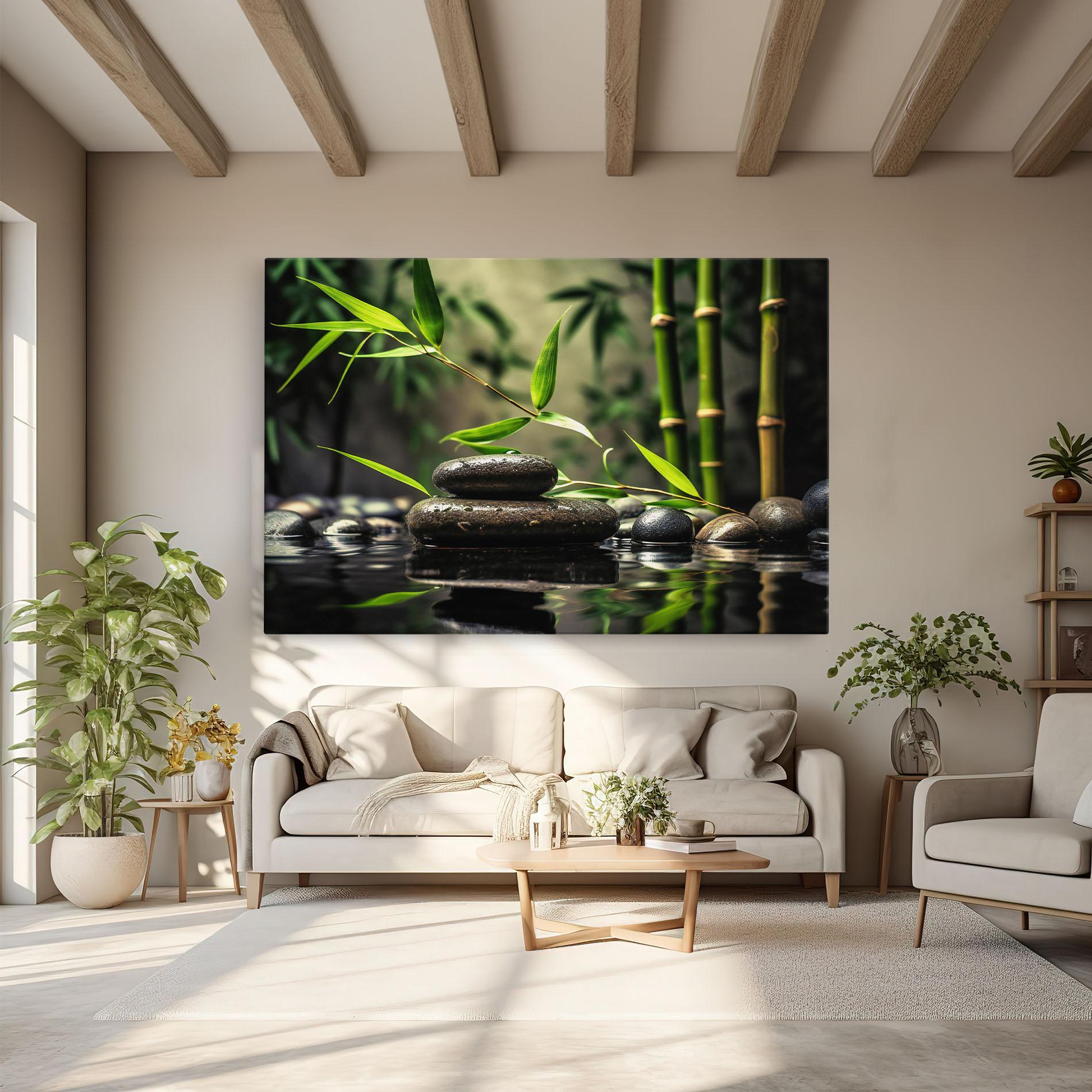 Obraz na Płótnie Bamboo Plant Water mockup 6