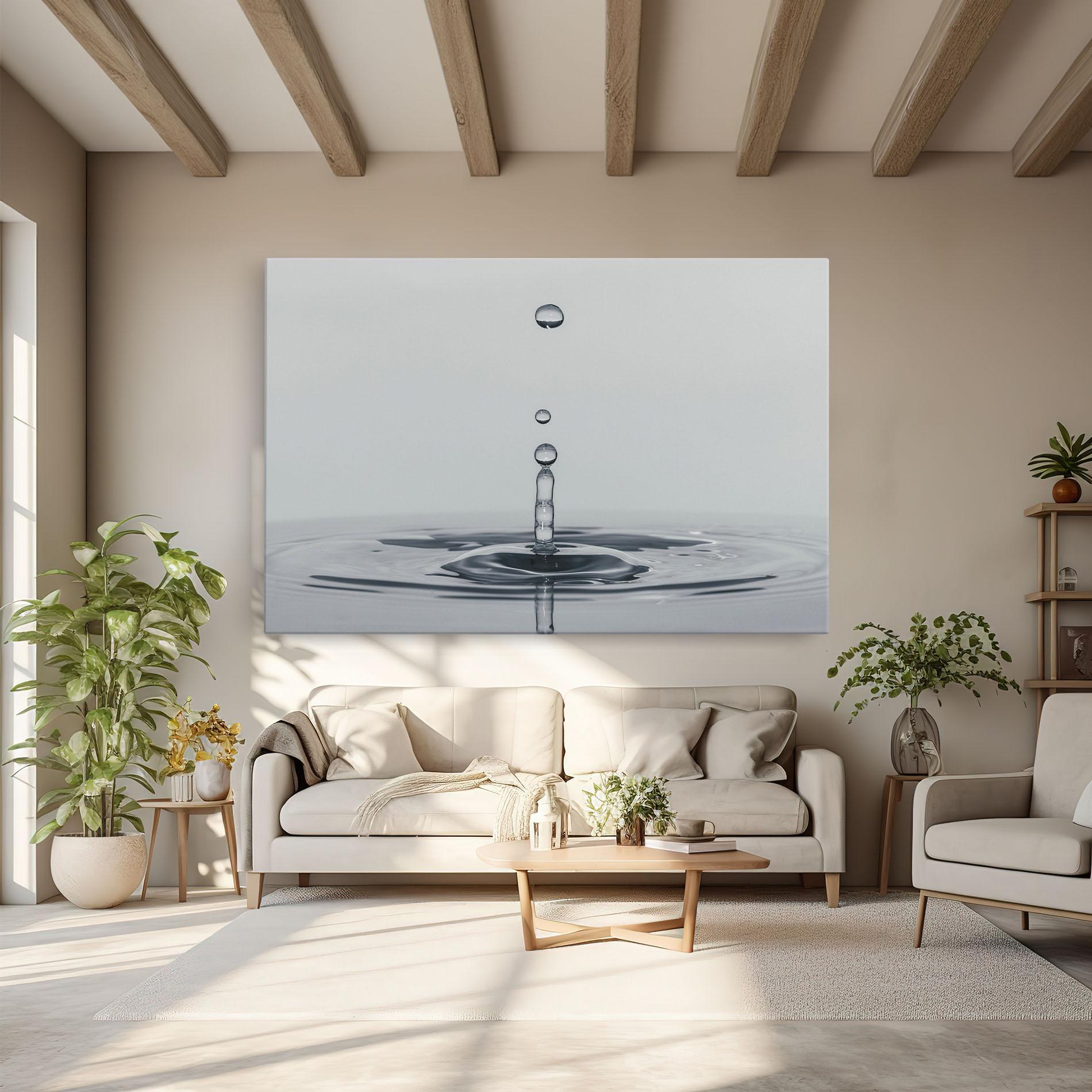 Obraz na Płótnie Grey Water Drop mockup 6