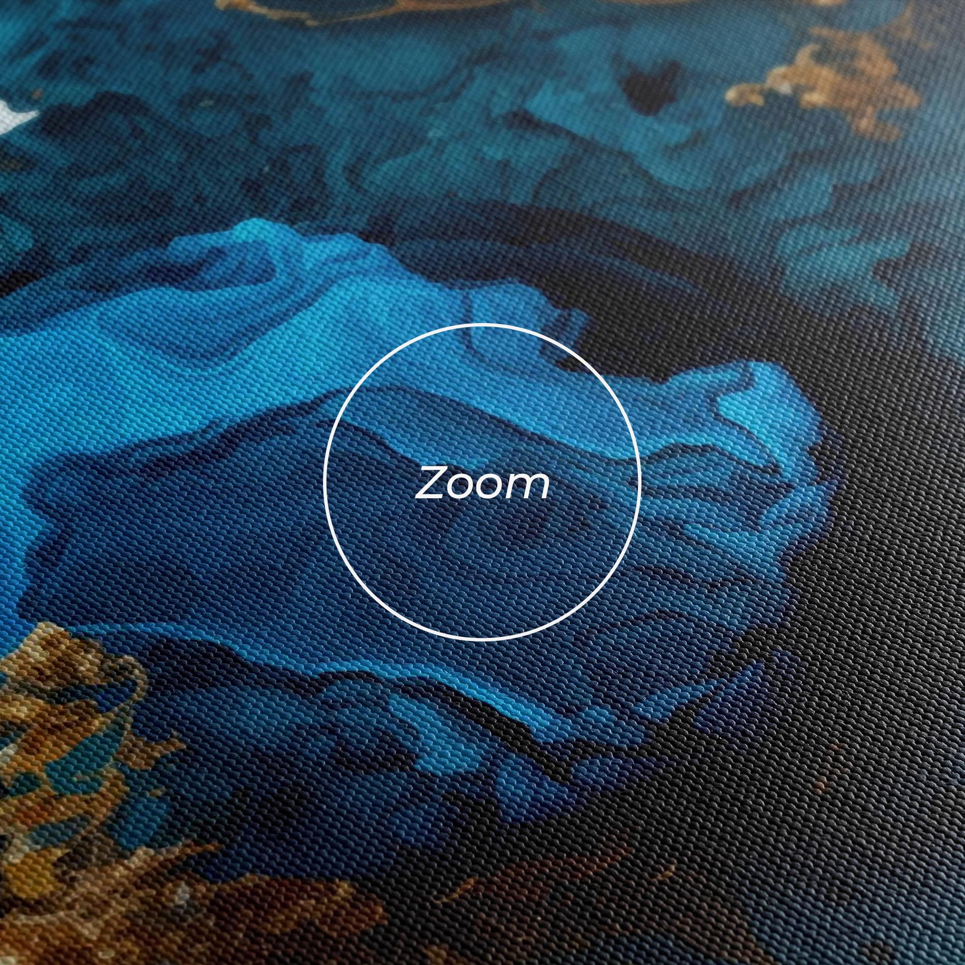 Obraz na Płótnie Blue Gold Wave mockup 3