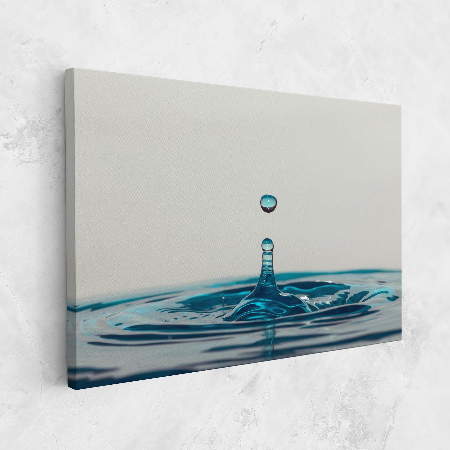Obraz na Płótnie Blue Water Drop mockup 1