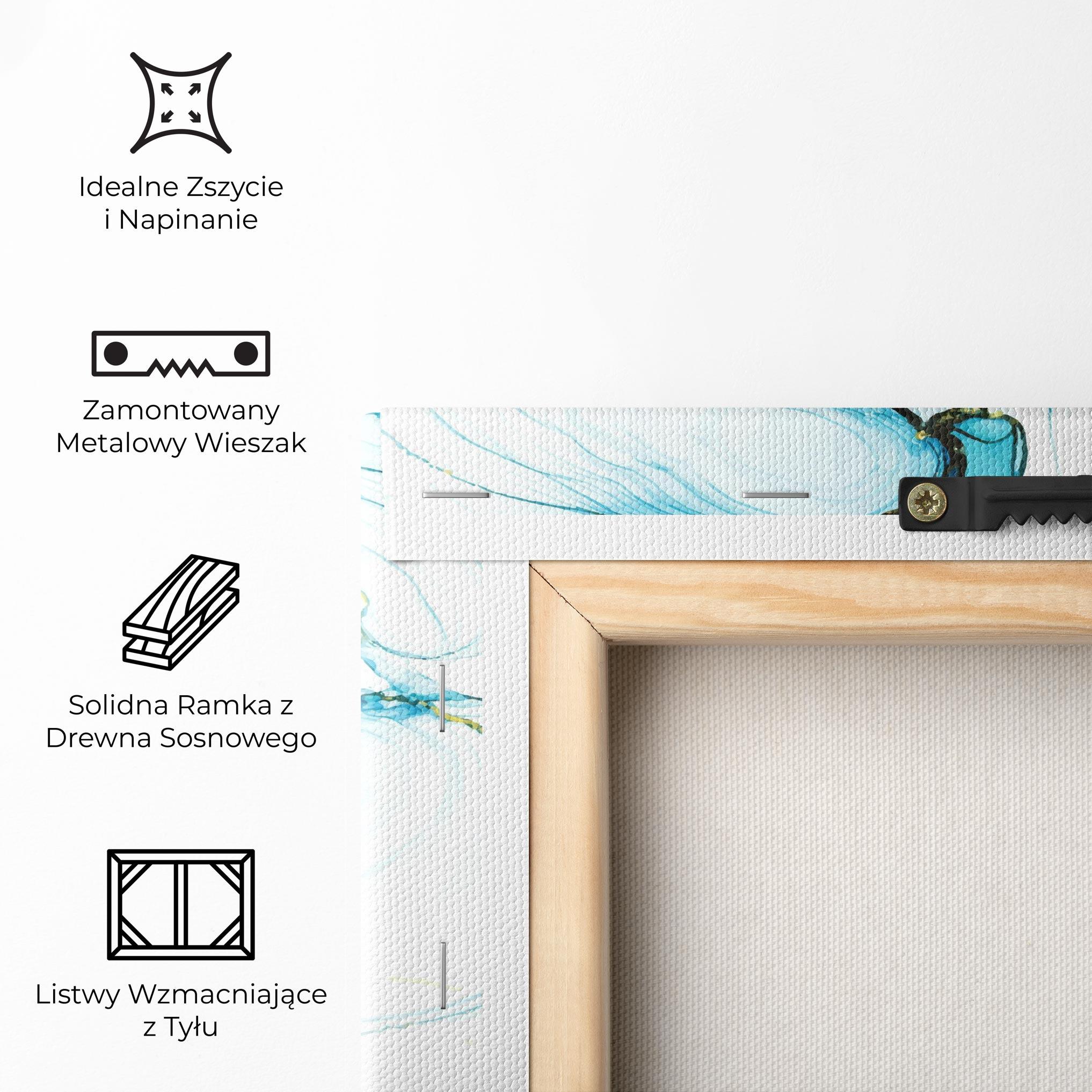 Obraz na Płótnie Artistic Gold Blue mockup 5