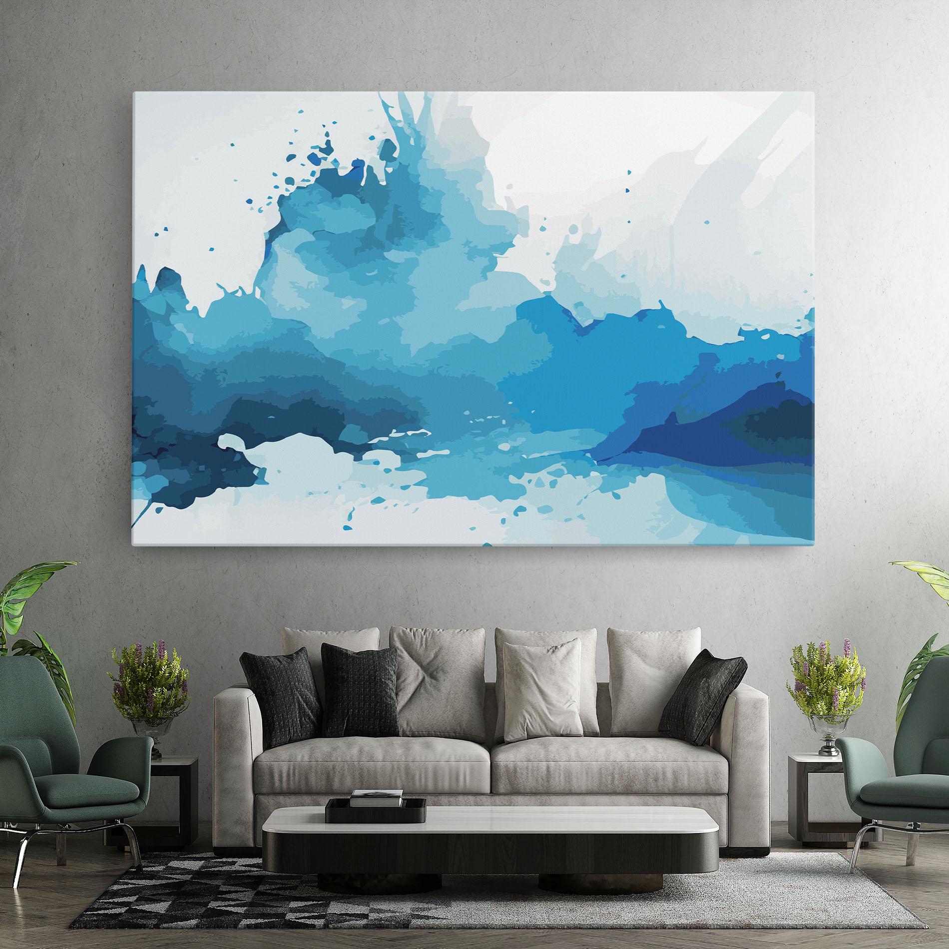 Obraz na Płótnie Blue Water Art mockup 7