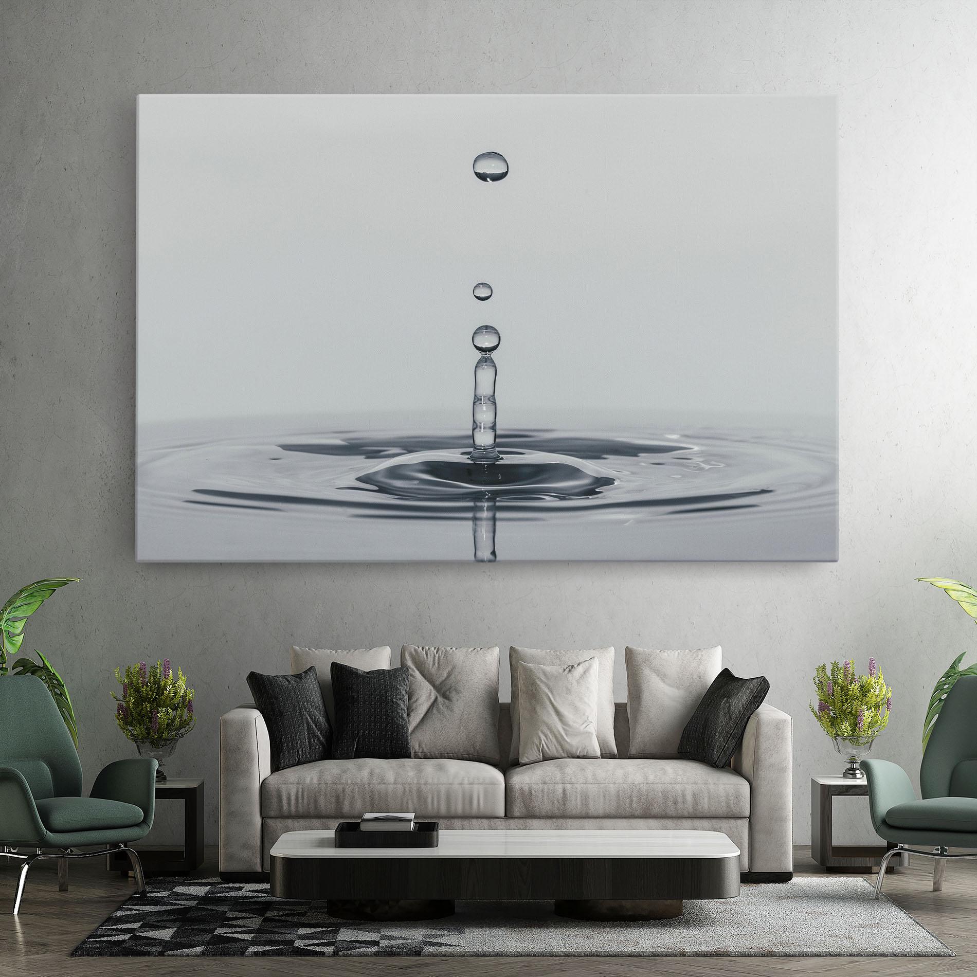 Obraz na Płótnie Grey Water Drop mockup 7