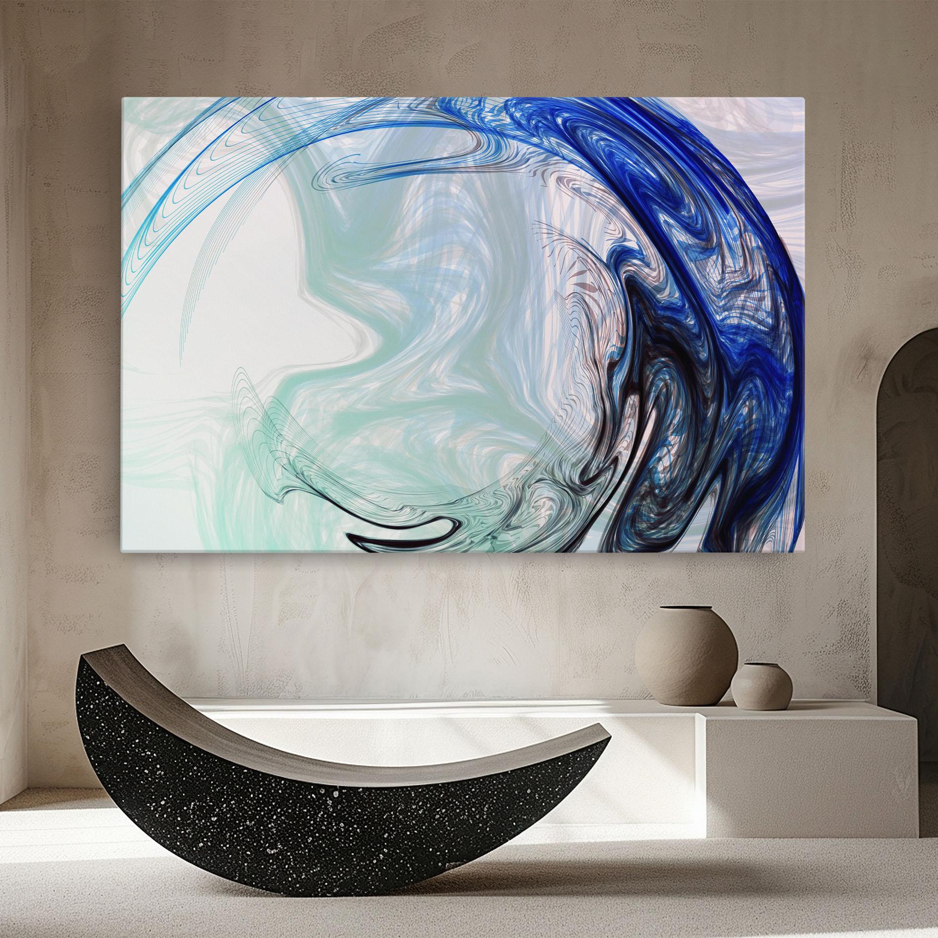 Obraz na Płótnie Blue Black Art mockup 8