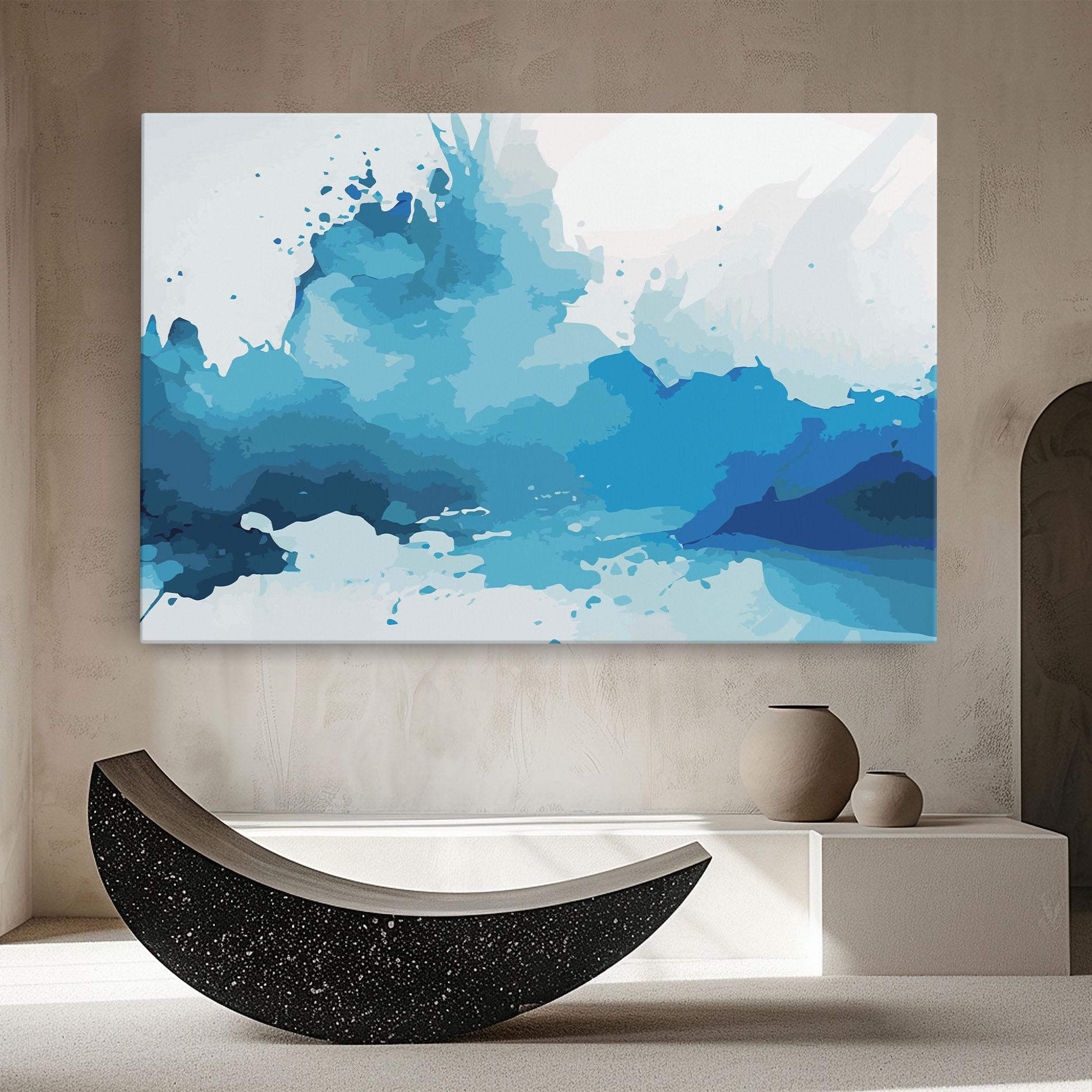 Obraz na Płótnie Blue Water Art mockup 8