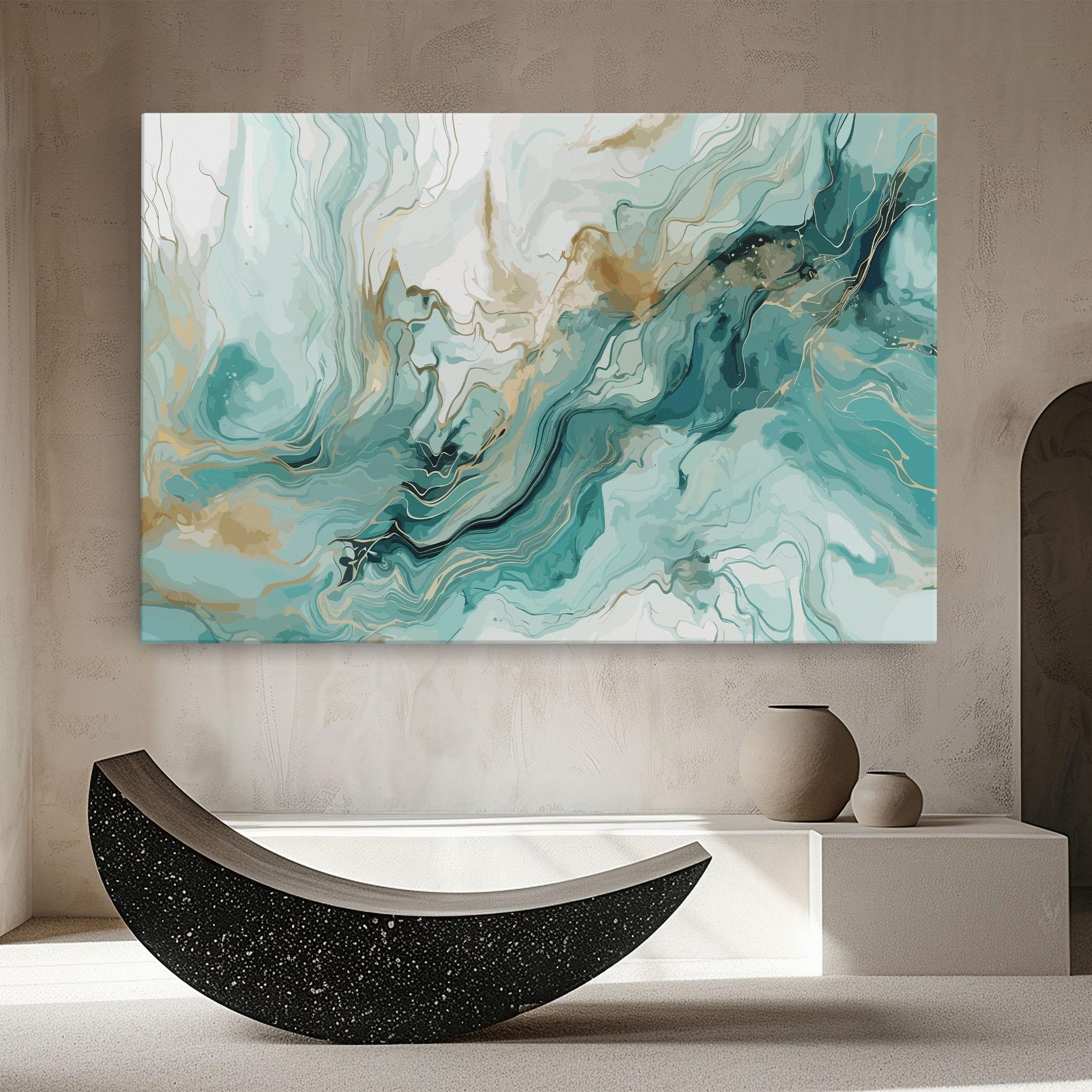 Obraz na Płótnie Green Gold Water mockup 8