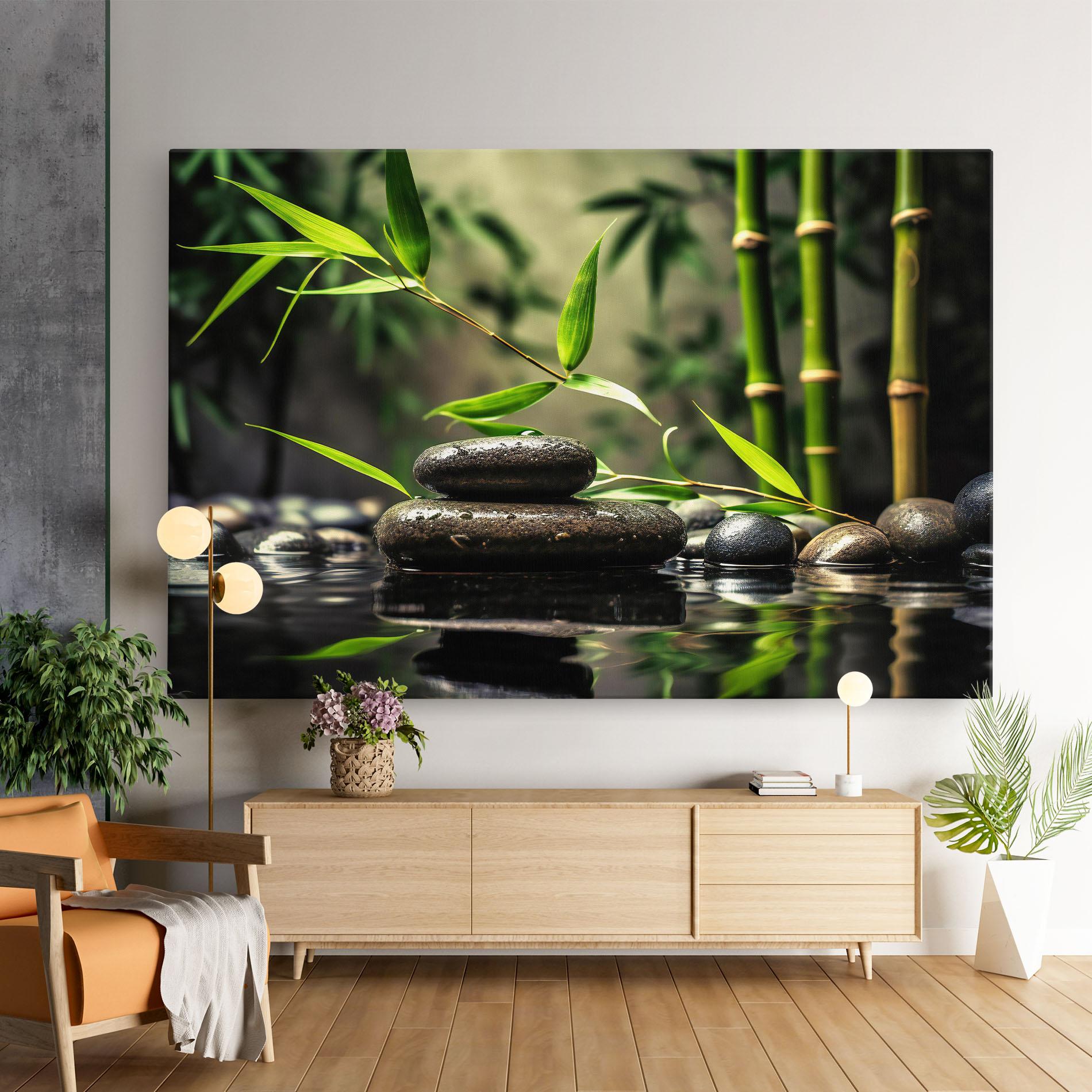 Obraz na Płótnie Bamboo Plant Water mockup 9