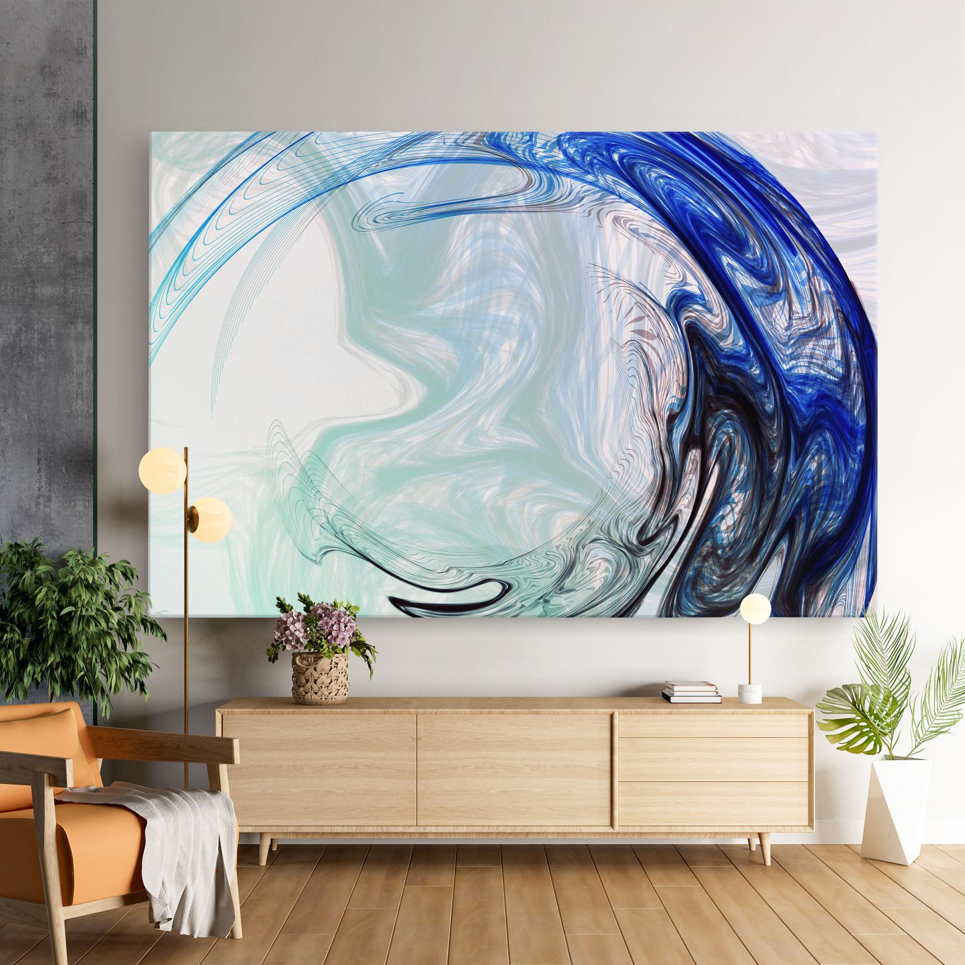 Obraz na Płótnie Blue Black Art mockup 9