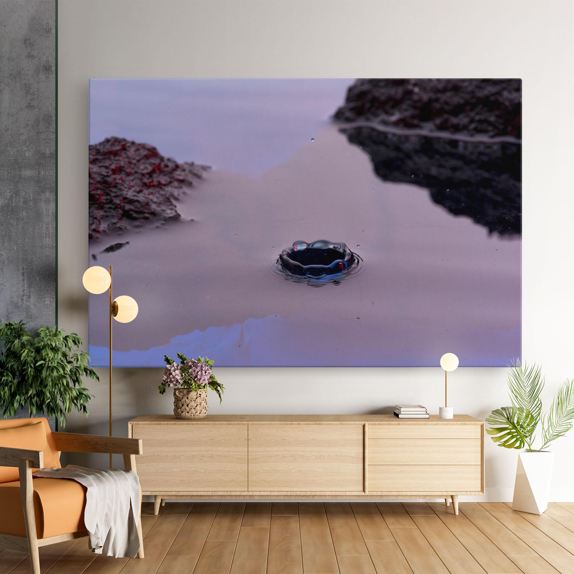 Obraz na Płótnie Blue Color Water mockup 9