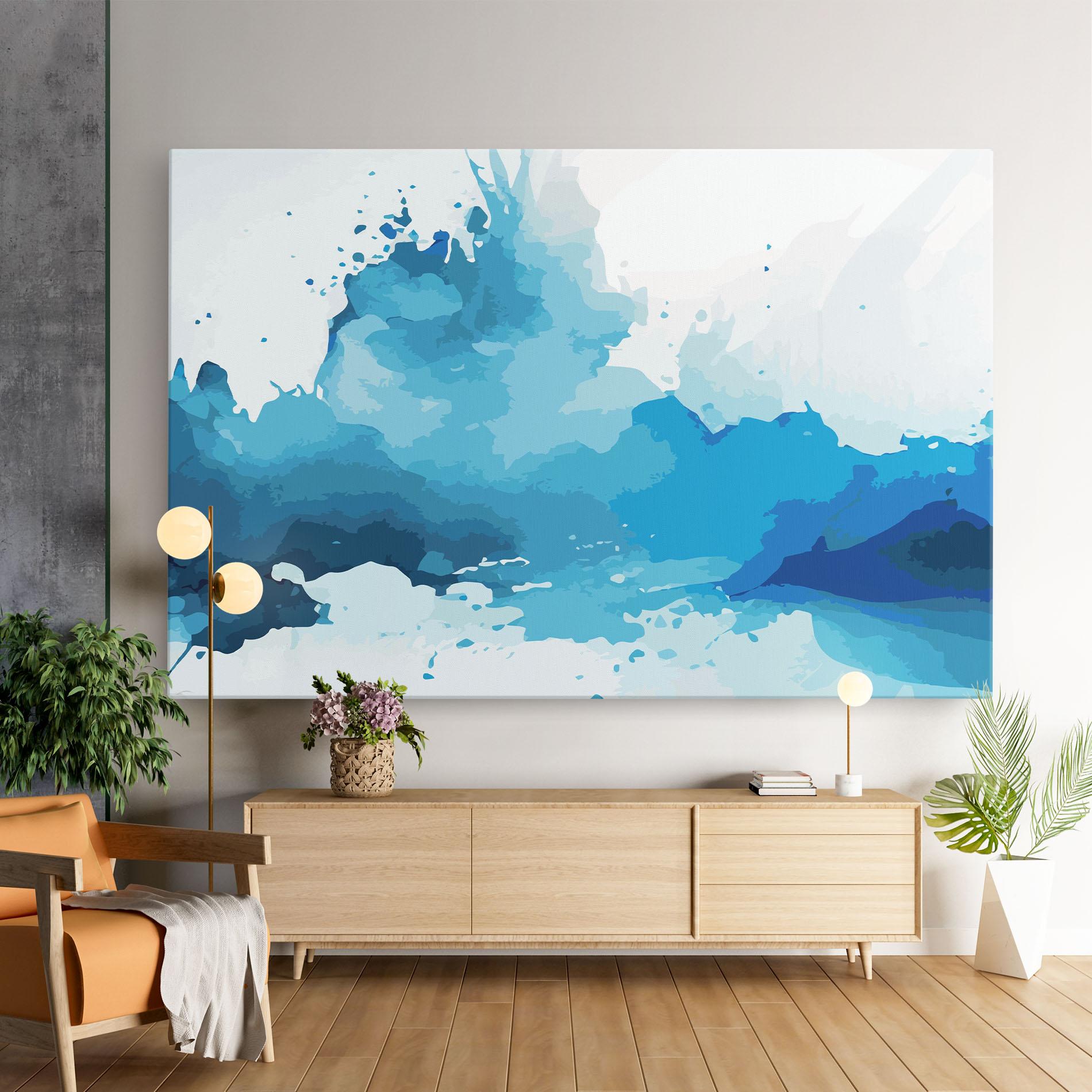 Obraz na Płótnie Blue Water Art mockup 9