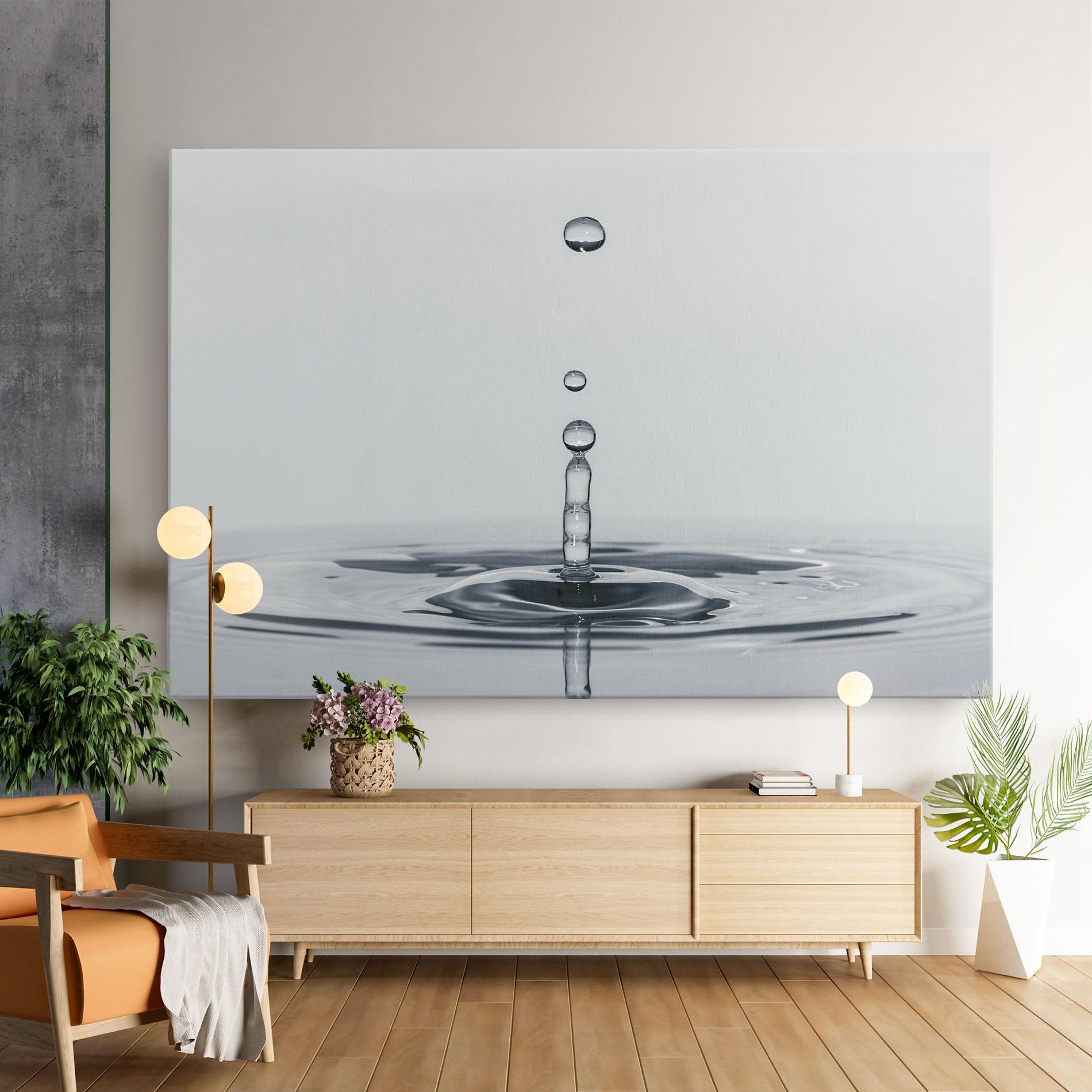 Obraz na Płótnie Grey Water Drop mockup 9