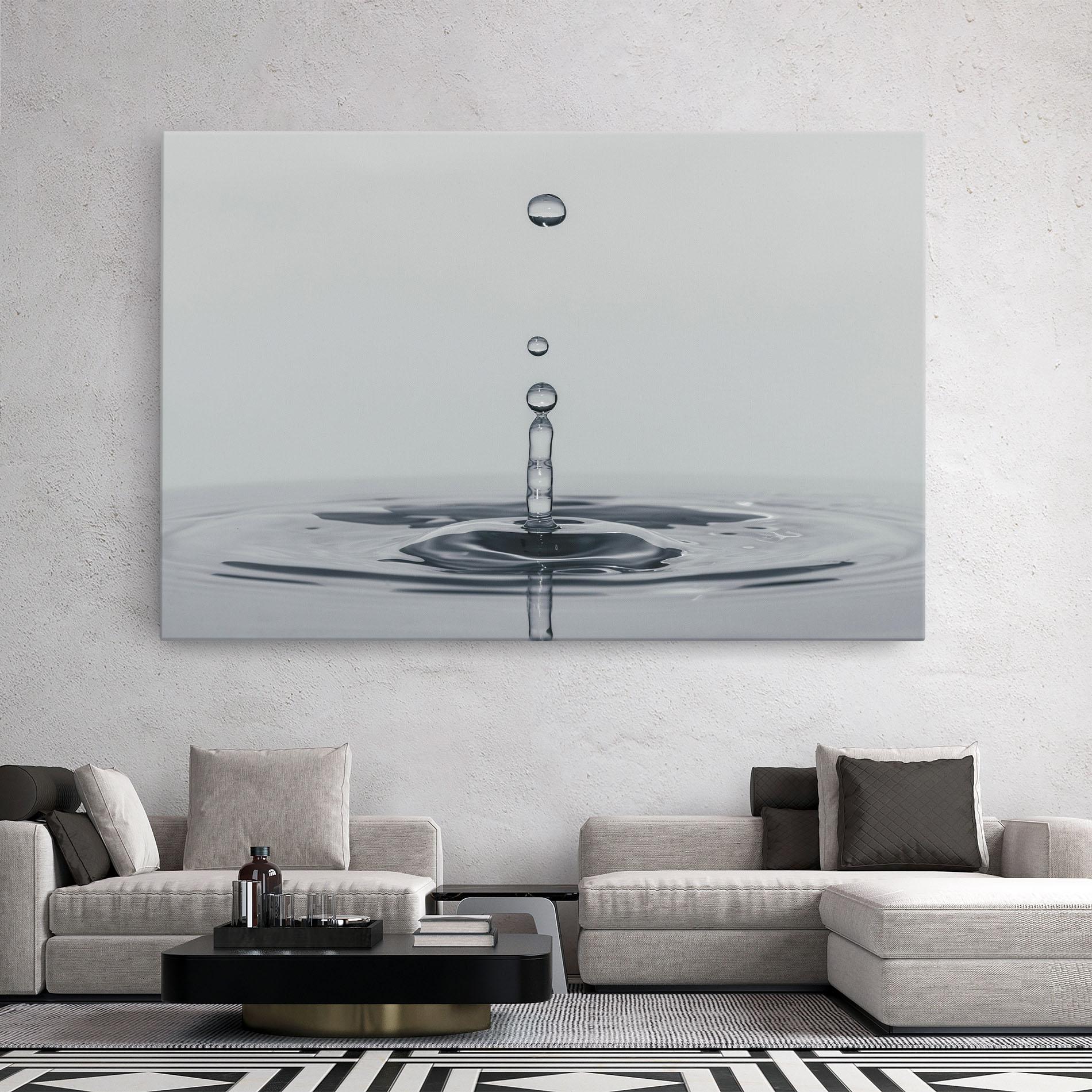Obraz na Płótnie Grey Water Drop mockup 2