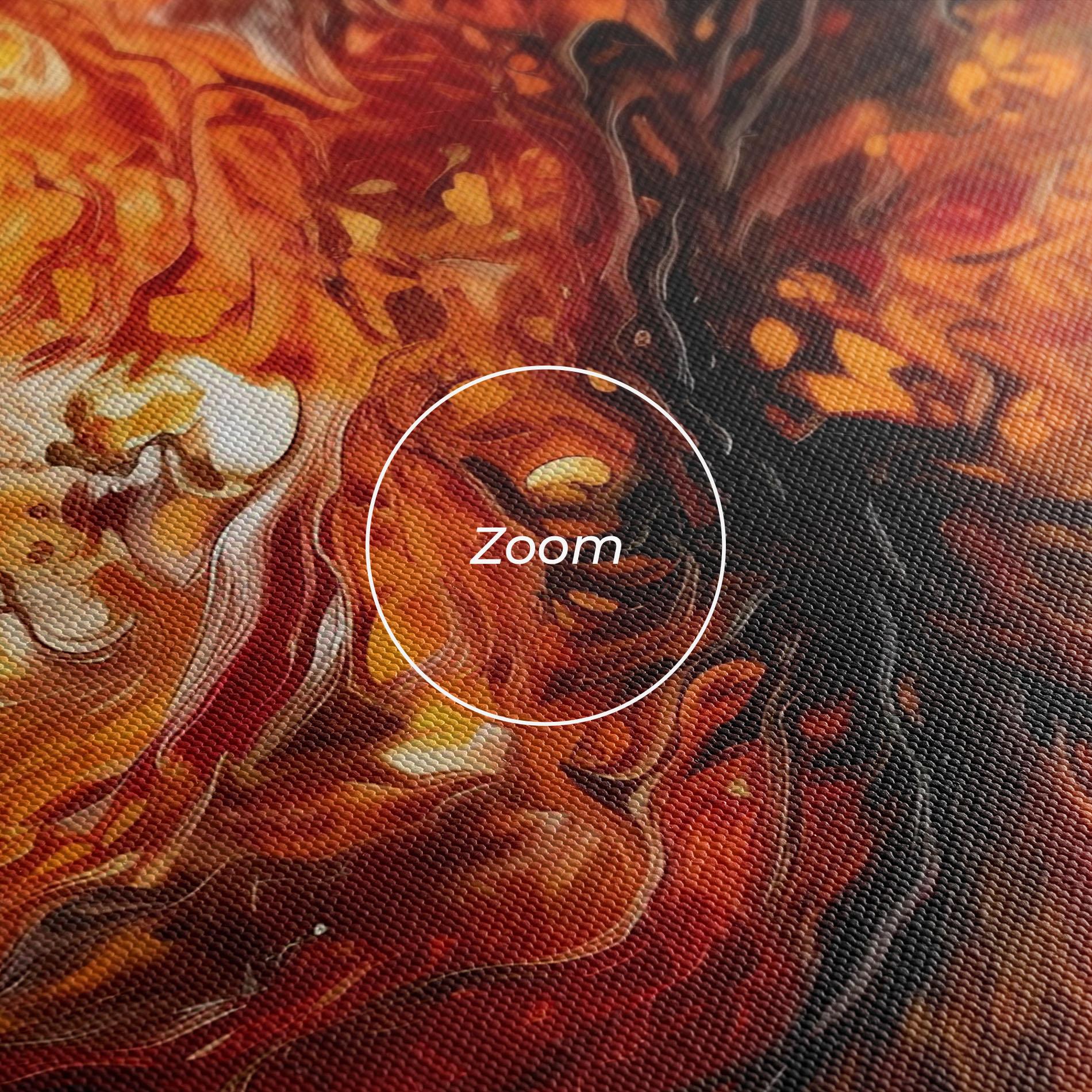 Obraz na Płótnie Fiery Red Orange Art mockup 3