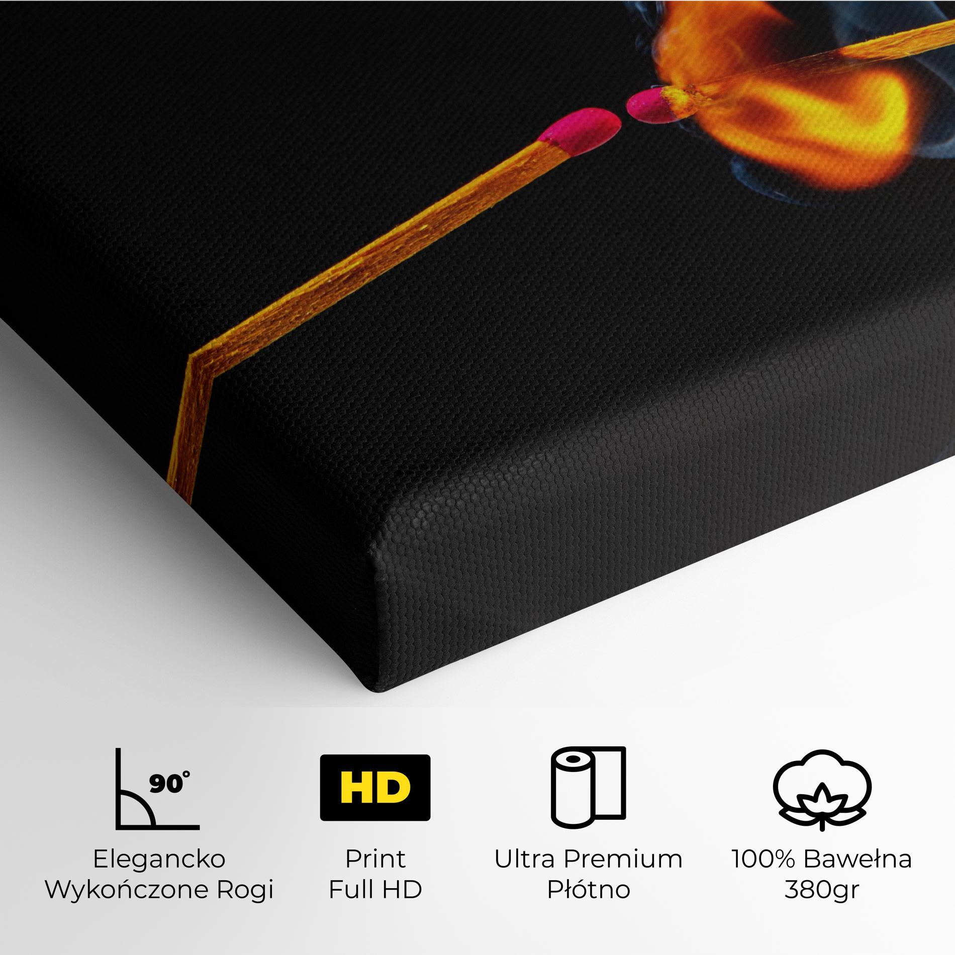 Obraz na Płótnie Burning Smoking Match mockup 4