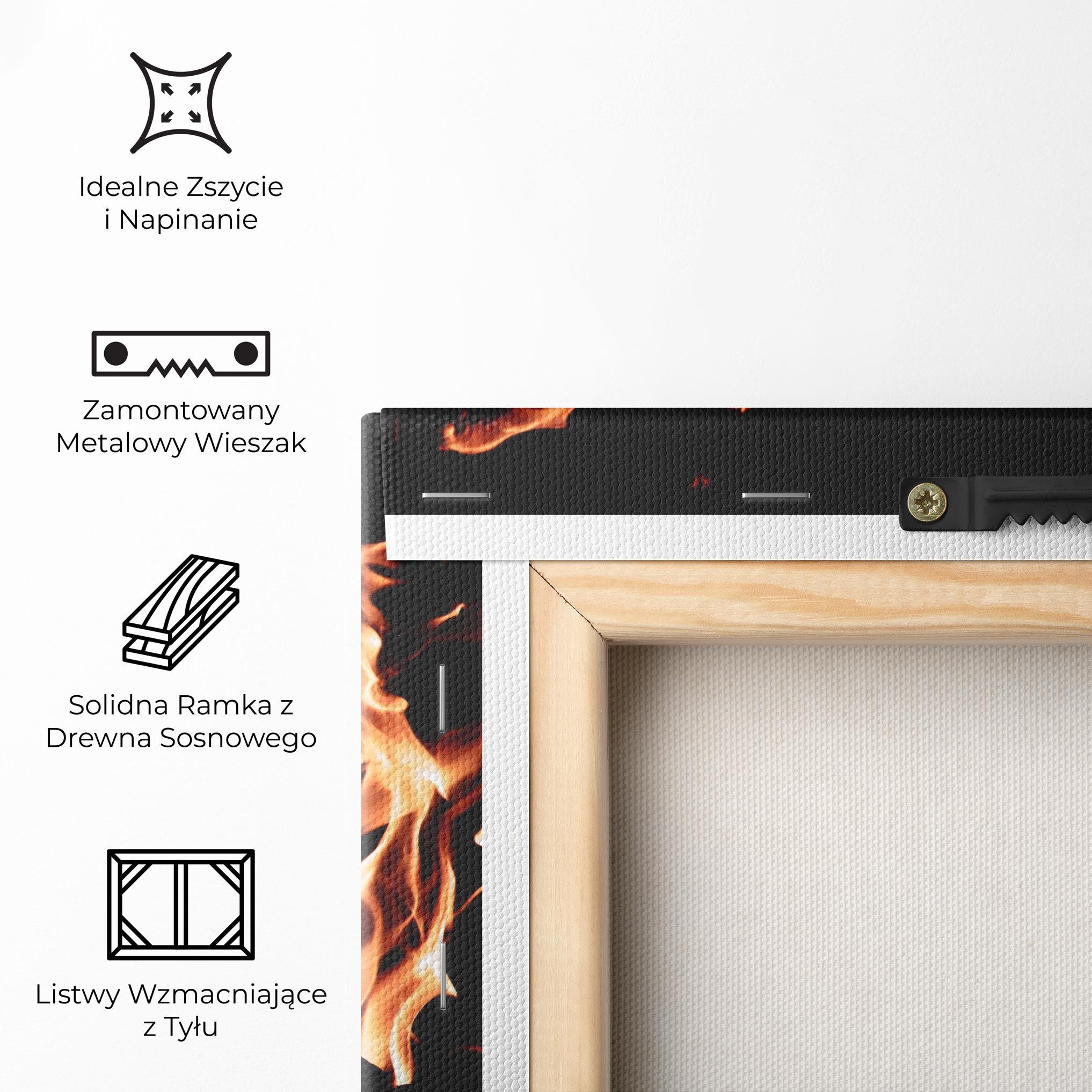 Obraz na Płótnie Red Grey Fire mockup 5