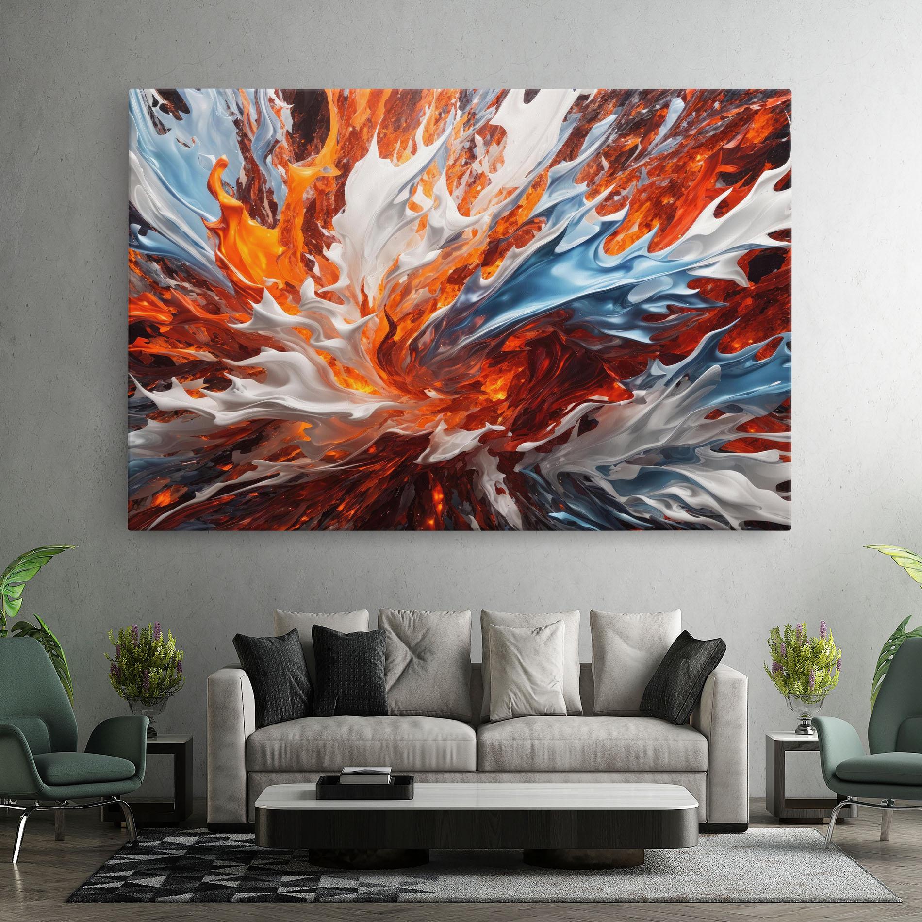 Obraz na Płótnie Flame Rase mockup 7