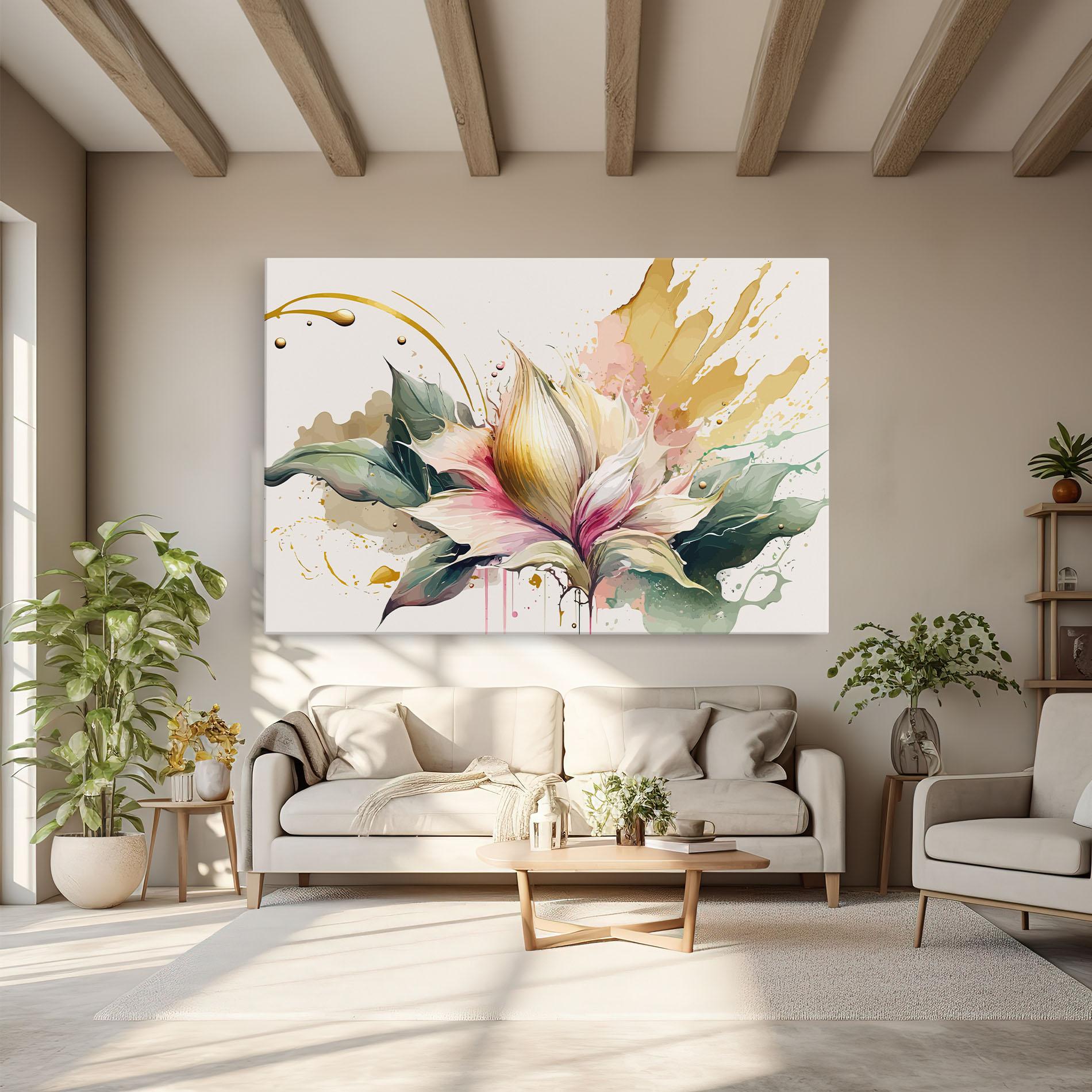 Obraz na Płótnie Cream Pink Nature mockup 6