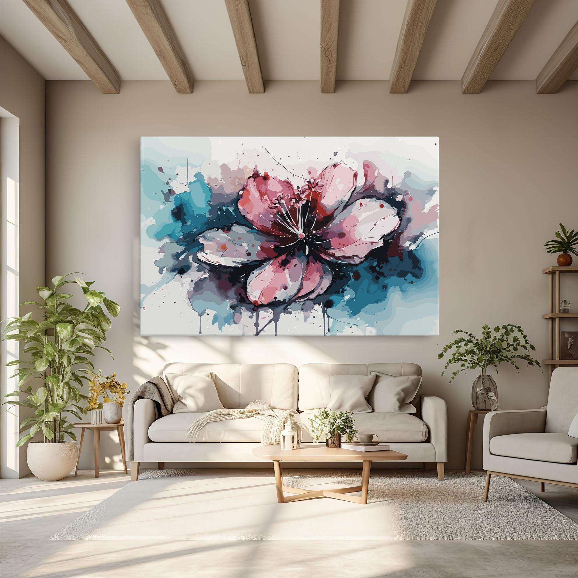 Obraz na Płótnie Pink Blue Nature mockup 6