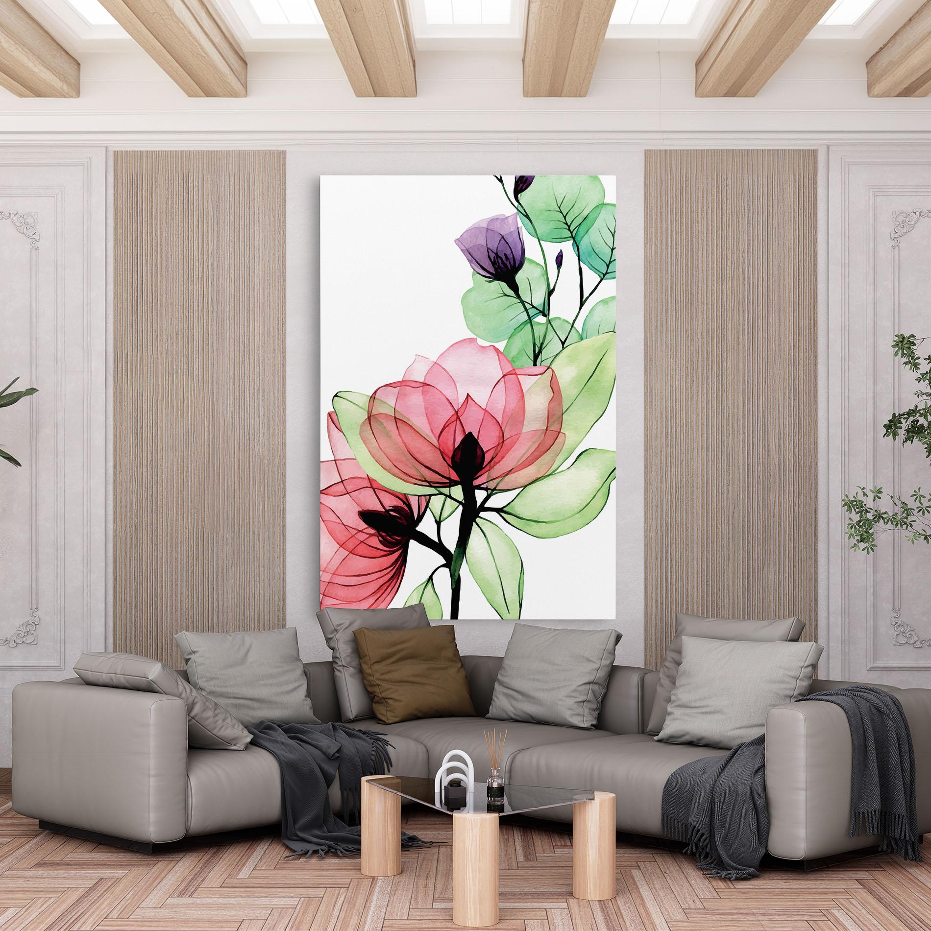 Obraz na Płótnie Pink Green Nature mockup 6