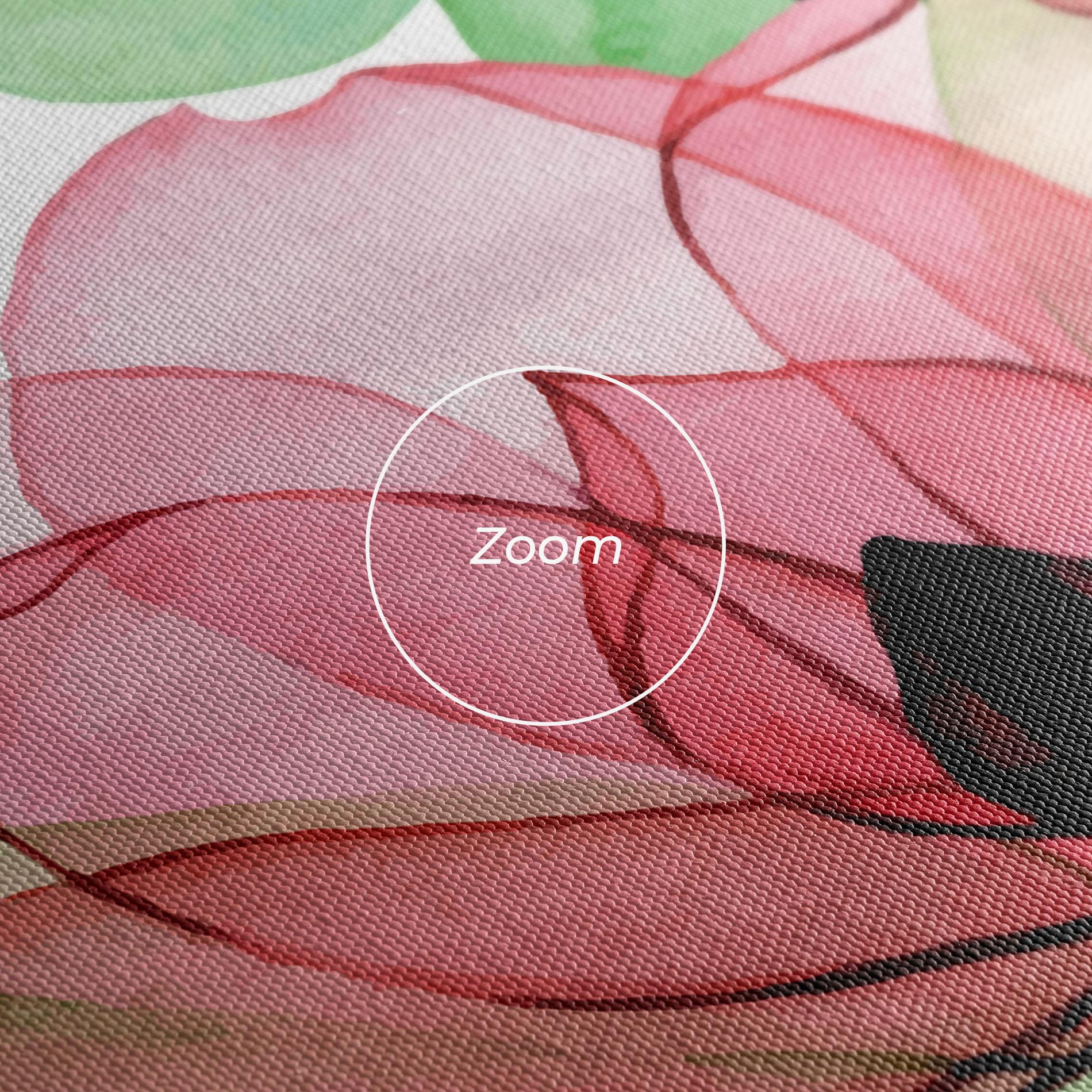 Obraz na Płótnie Pink Green Nature mockup 3