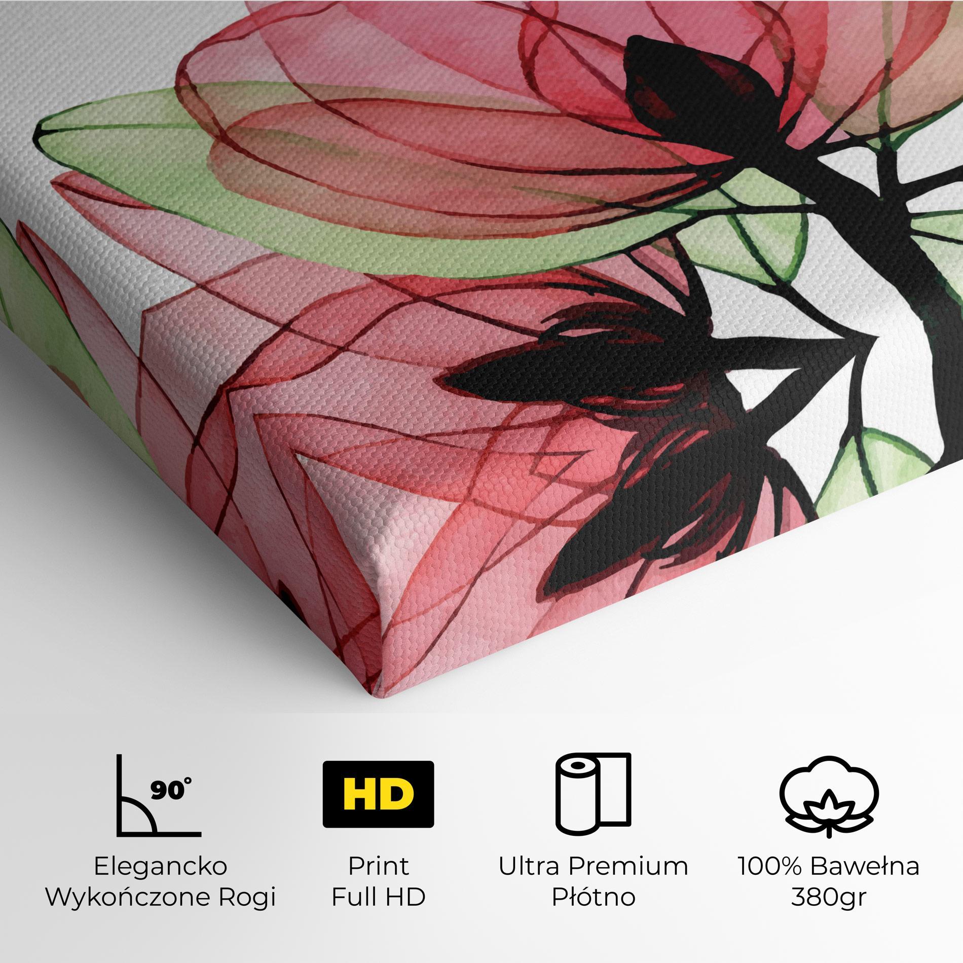 Obraz na Płótnie Pink Green Nature mockup 4