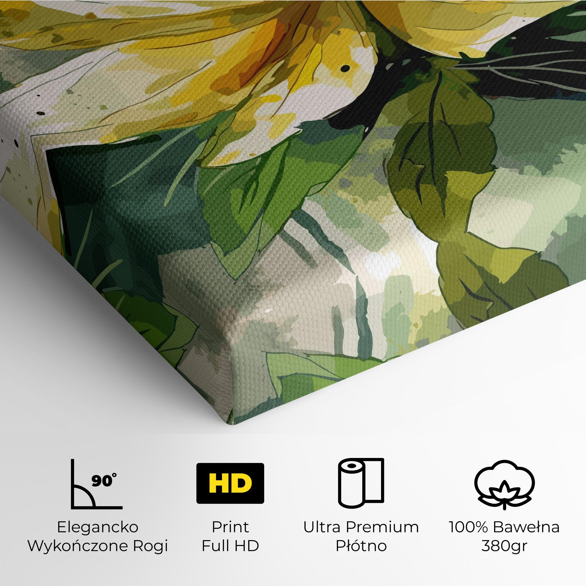 Obraz na Płótnie Yellow Flower Nature mockup 4
