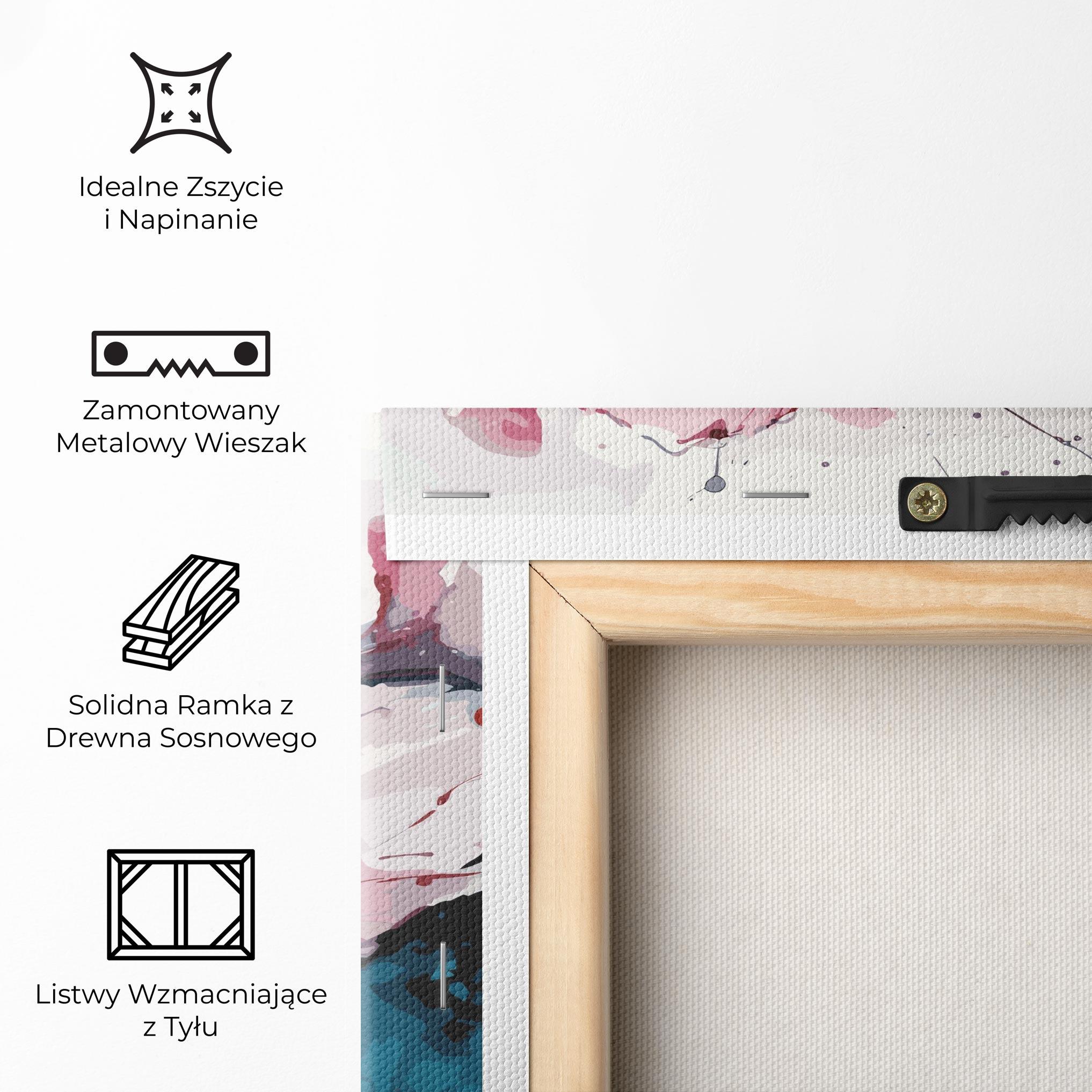 Obraz na Płótnie Pink Blue Nature mockup 5