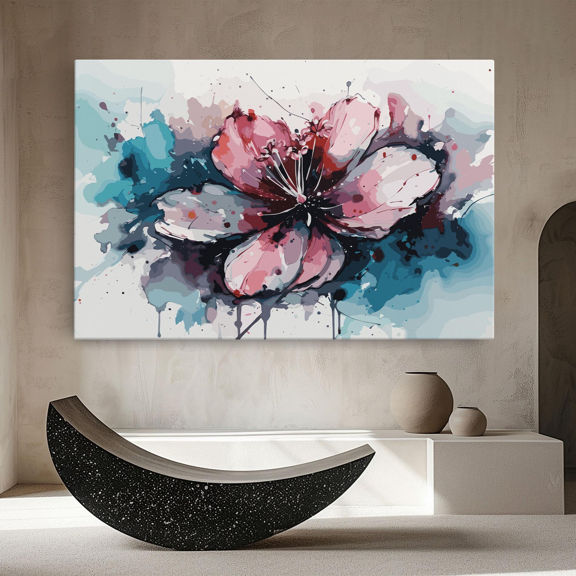 Obraz na Płótnie Pink Blue Nature mockup 8