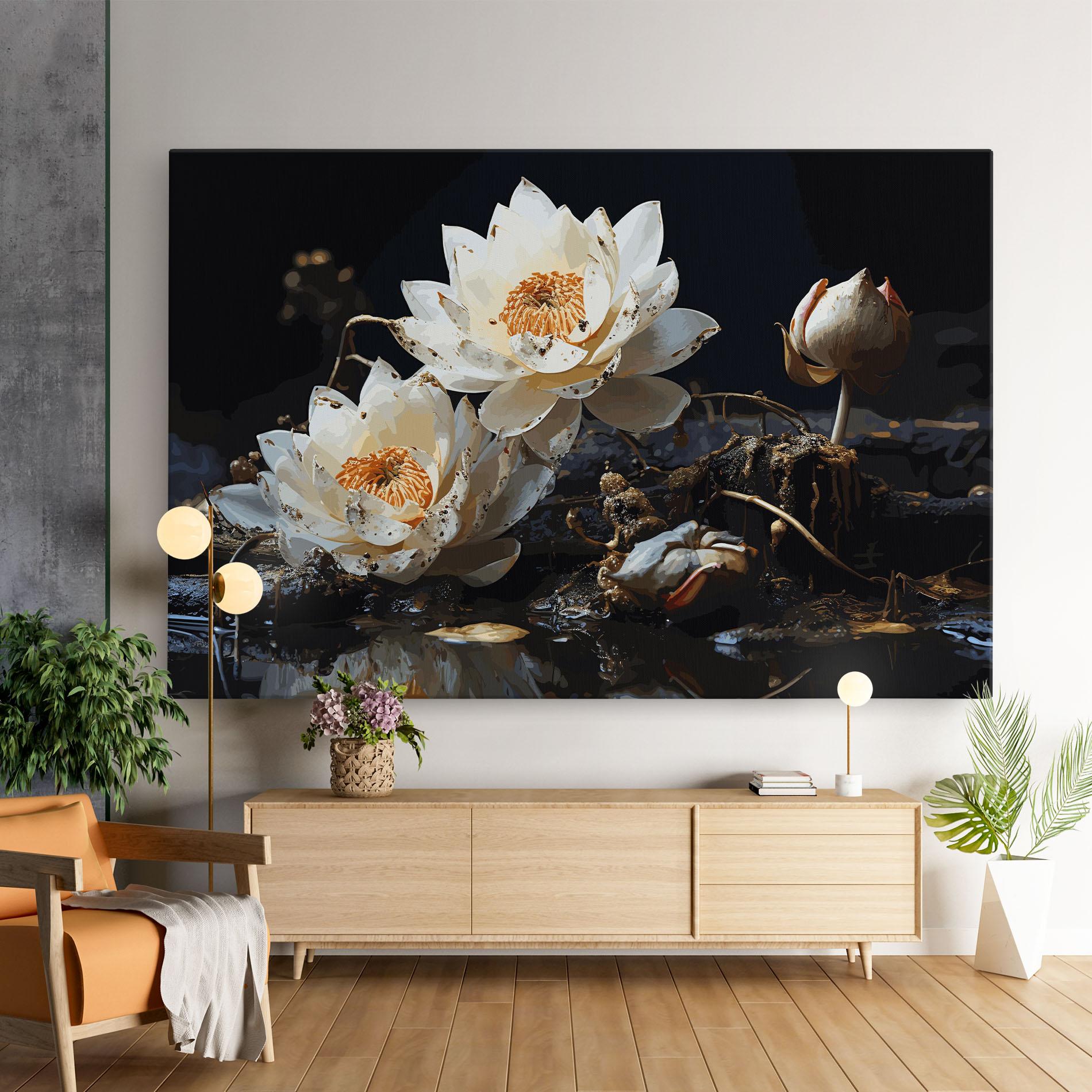 Obraz na Płótnie Beautiful White Nature mockup 9